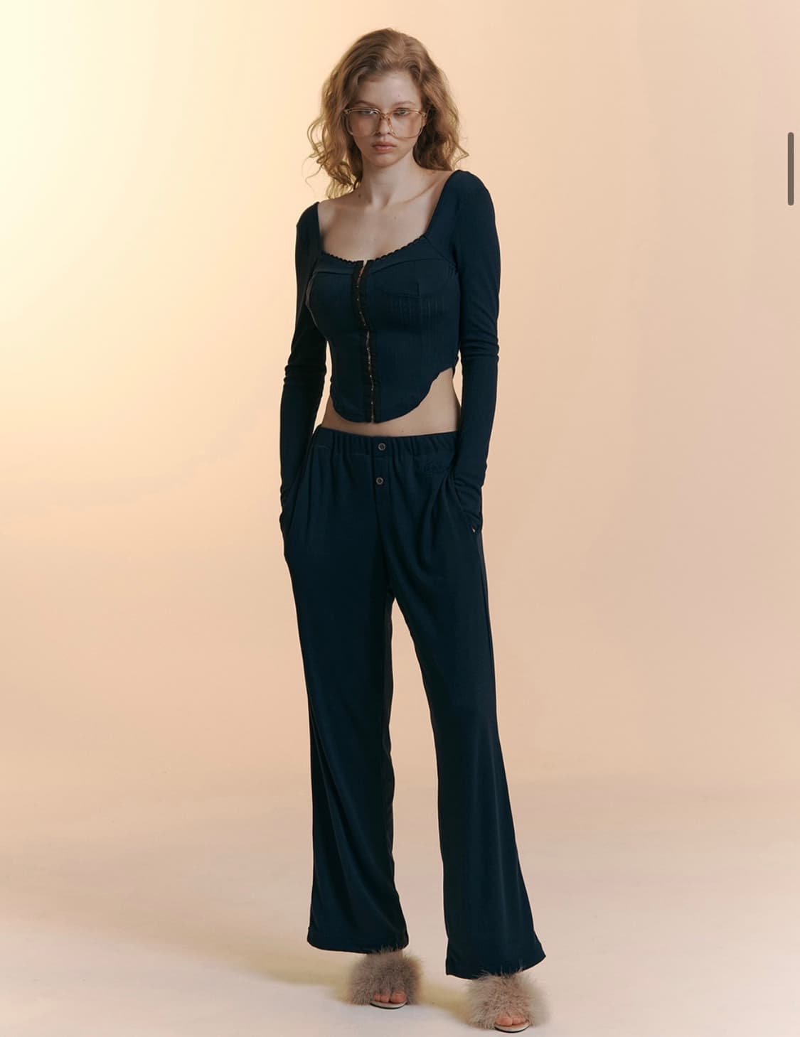 플리즈노팔로우 Joan Lounge Pants (Navy) 상품이미지1