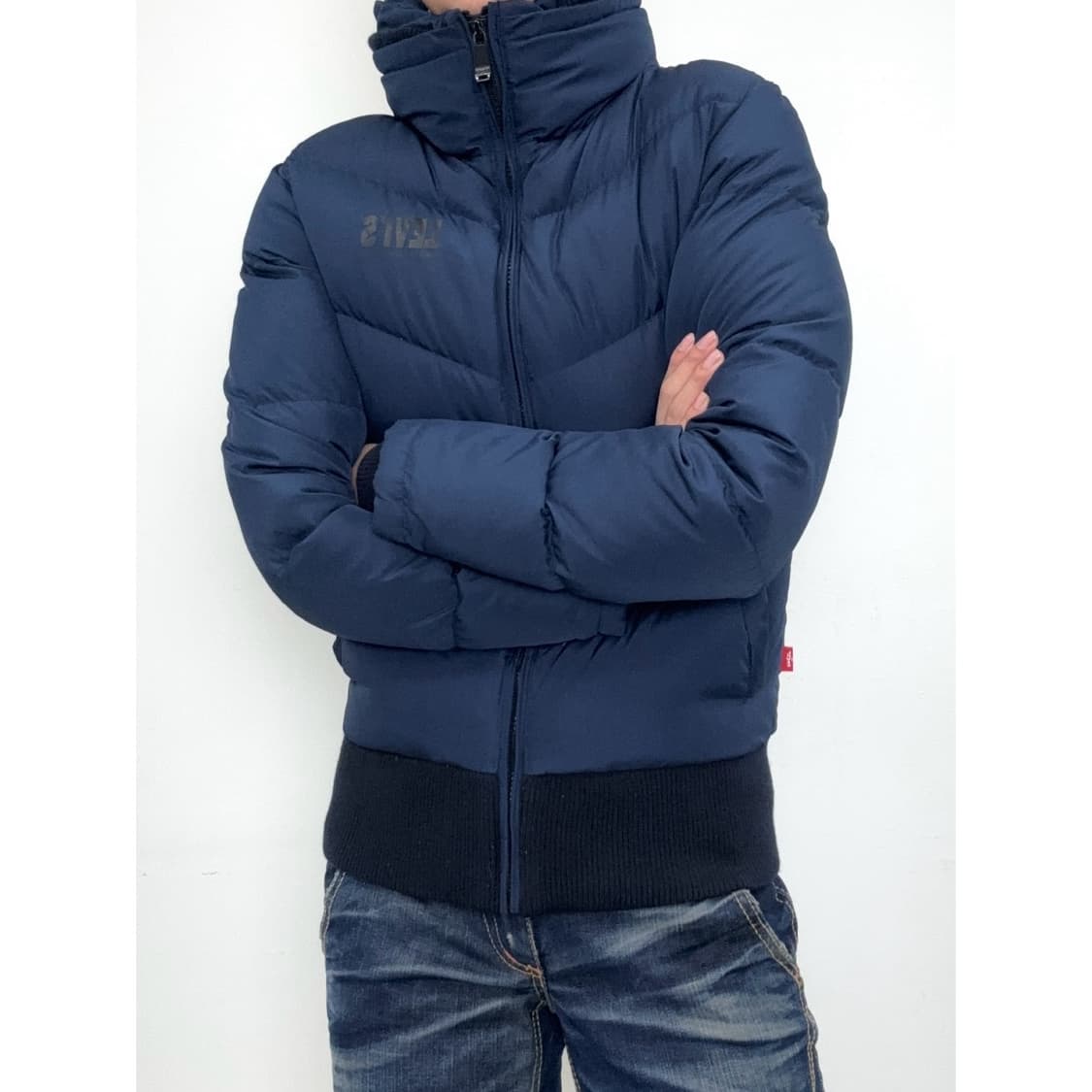 빈티지 리바이스 네이비 덕다운 패딩 상품이미지1