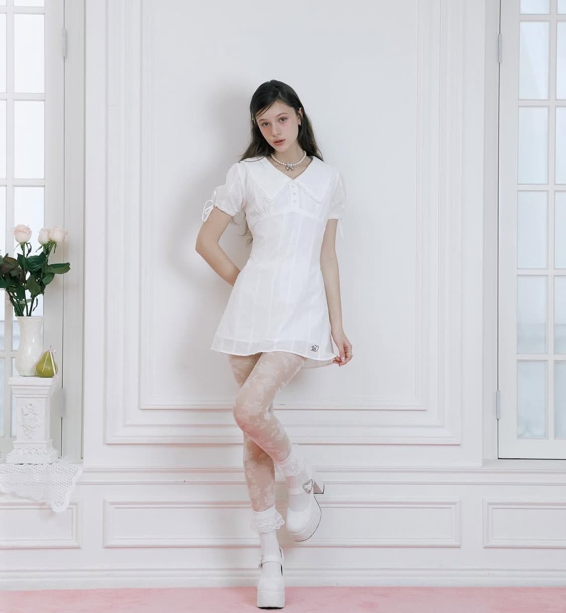 Minnne 민네 에이프릴 리본 드레스  상품이미지1