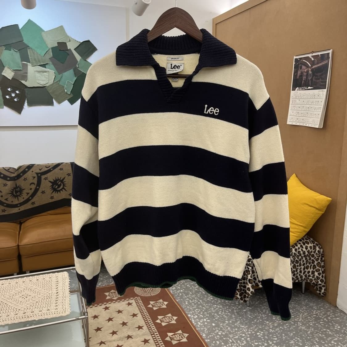LEE 리 빈티지 키치 스트라이프 카라 니트 S C09821 상품이미지3