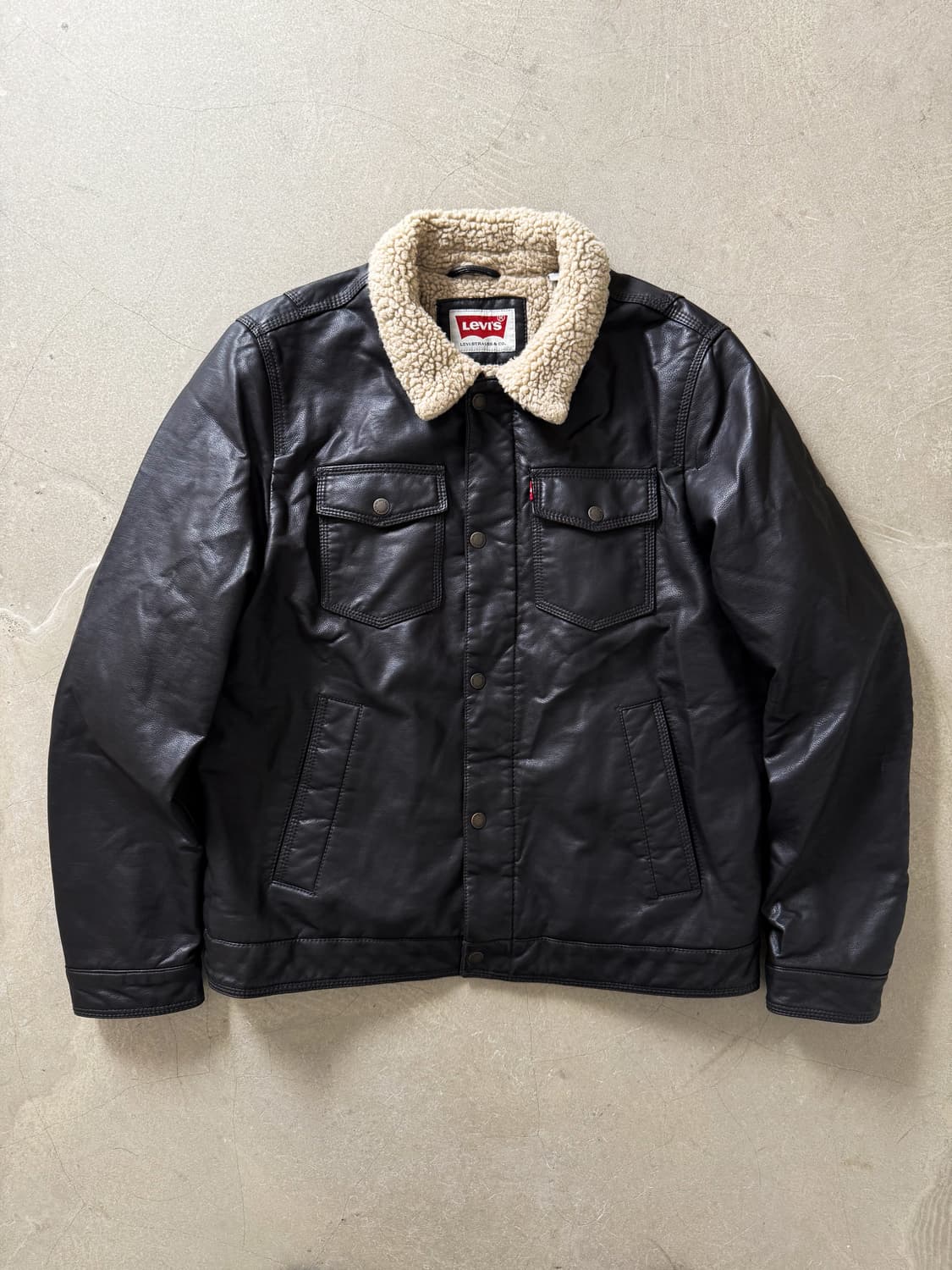 Levis Leather Sherpa Trucker Jacket 상품이미지1