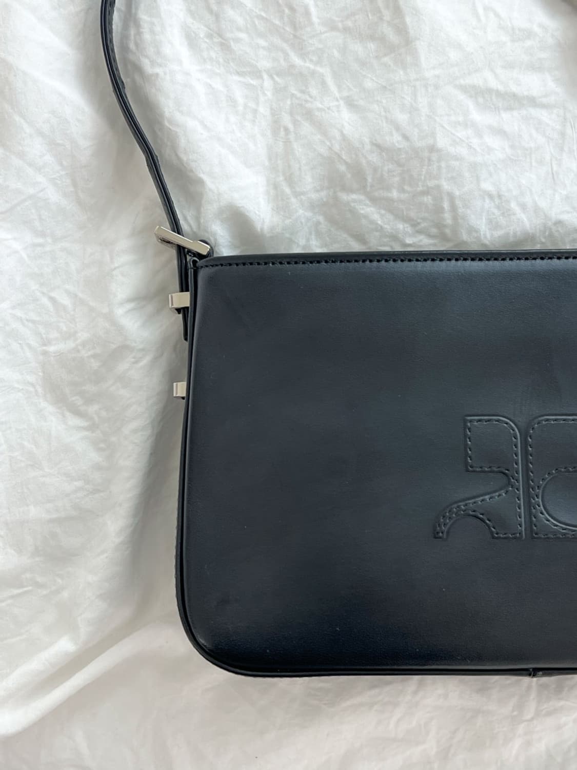  courreges / 꾸레쥬 블랙 스퀘어 숄더백 스몰 상품이미지3