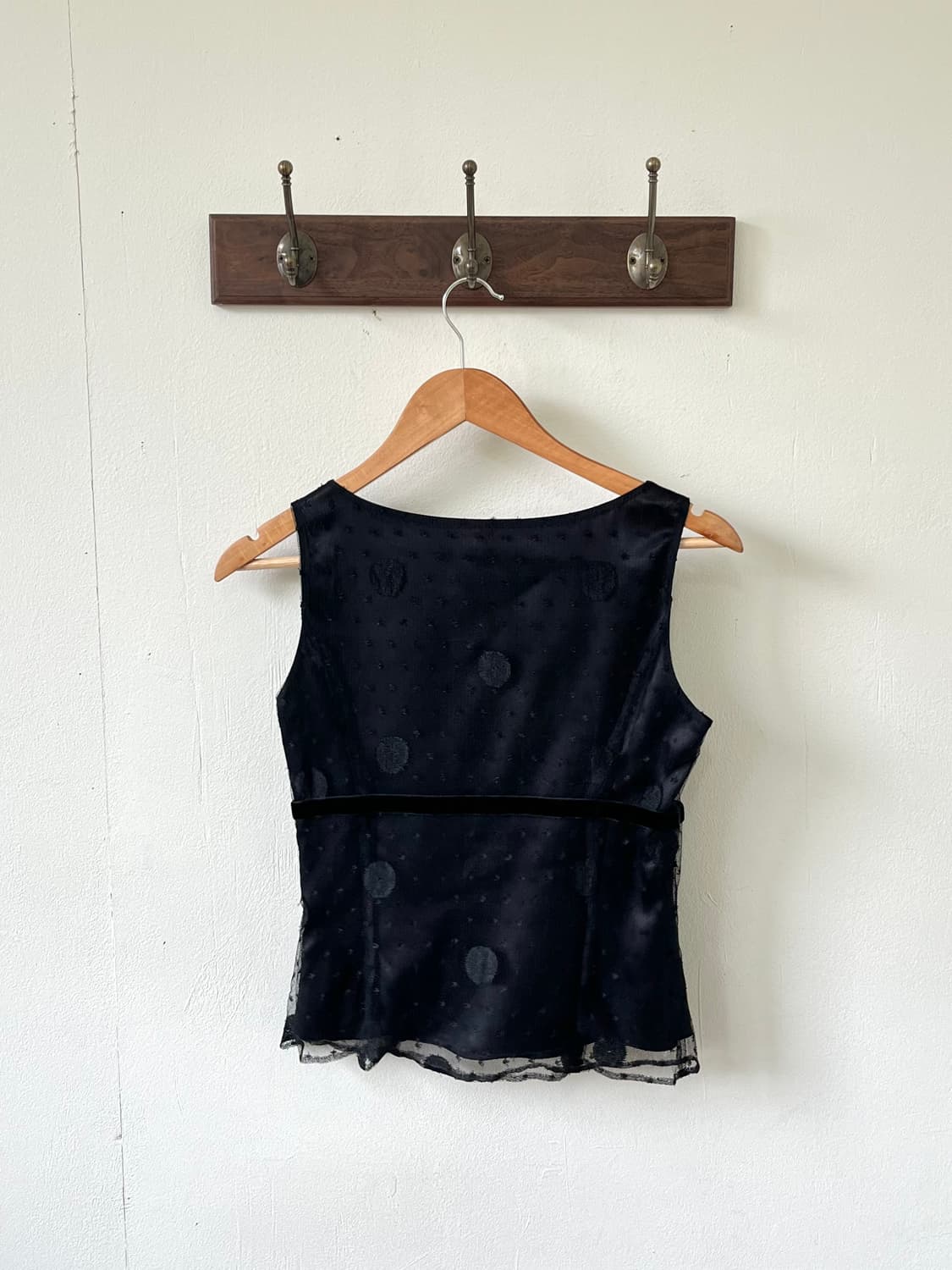 ELLE 시스루 도트 탑 상품이미지3