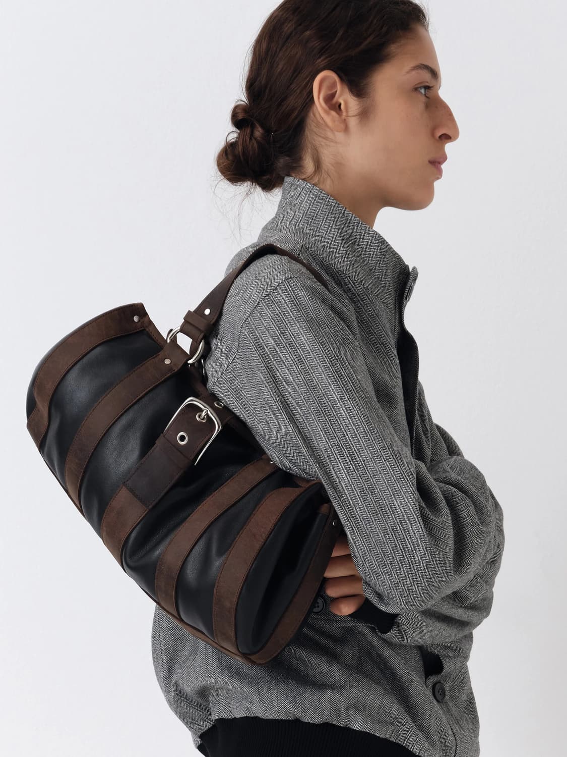 기마구아스 Laura 로라 버클백 브라운 상품이미지3