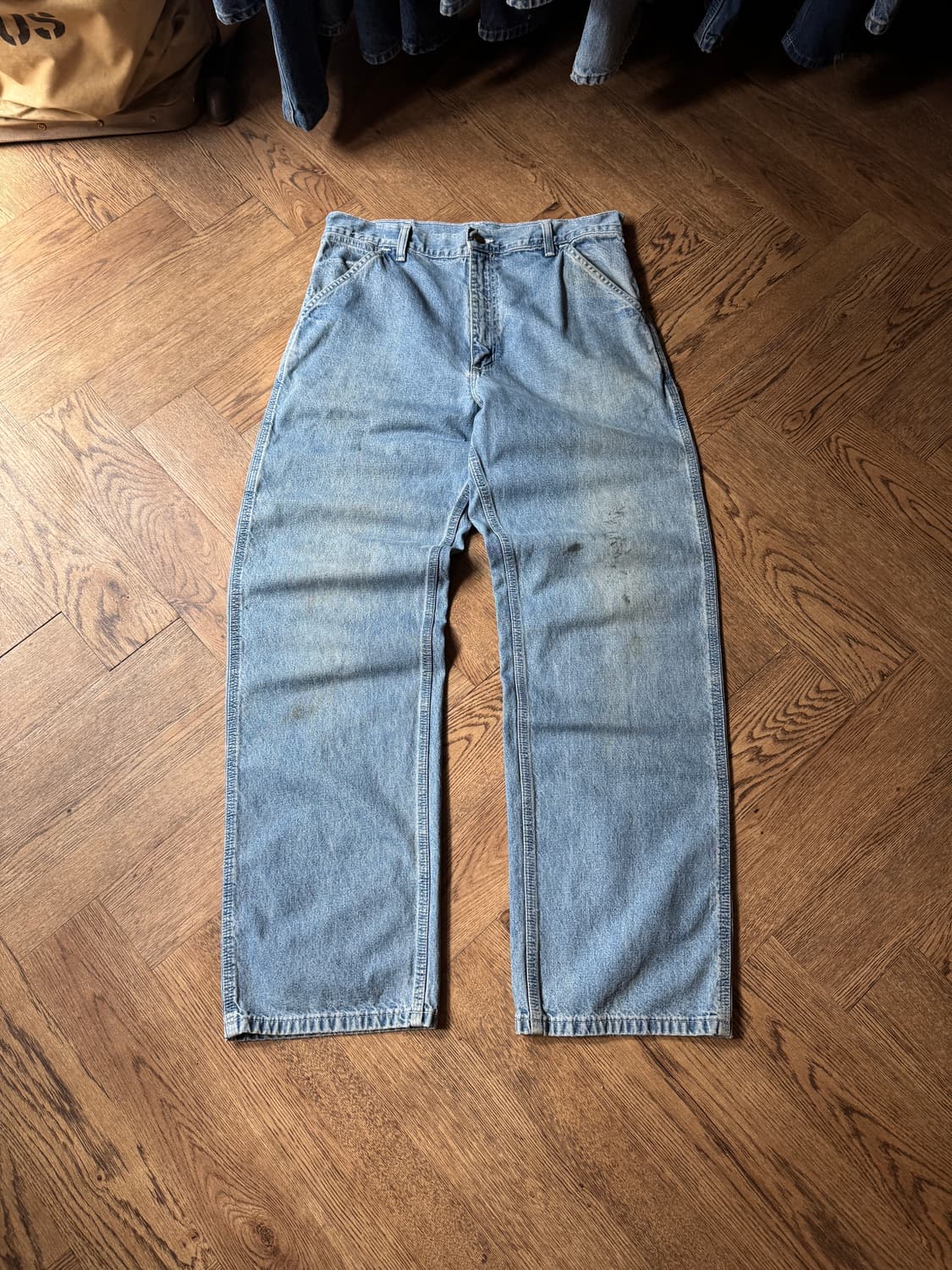 [34]90's 칼하트 USA 유니온메이드 이지 카펜터 워크 데님 팬츠 상품이미지2