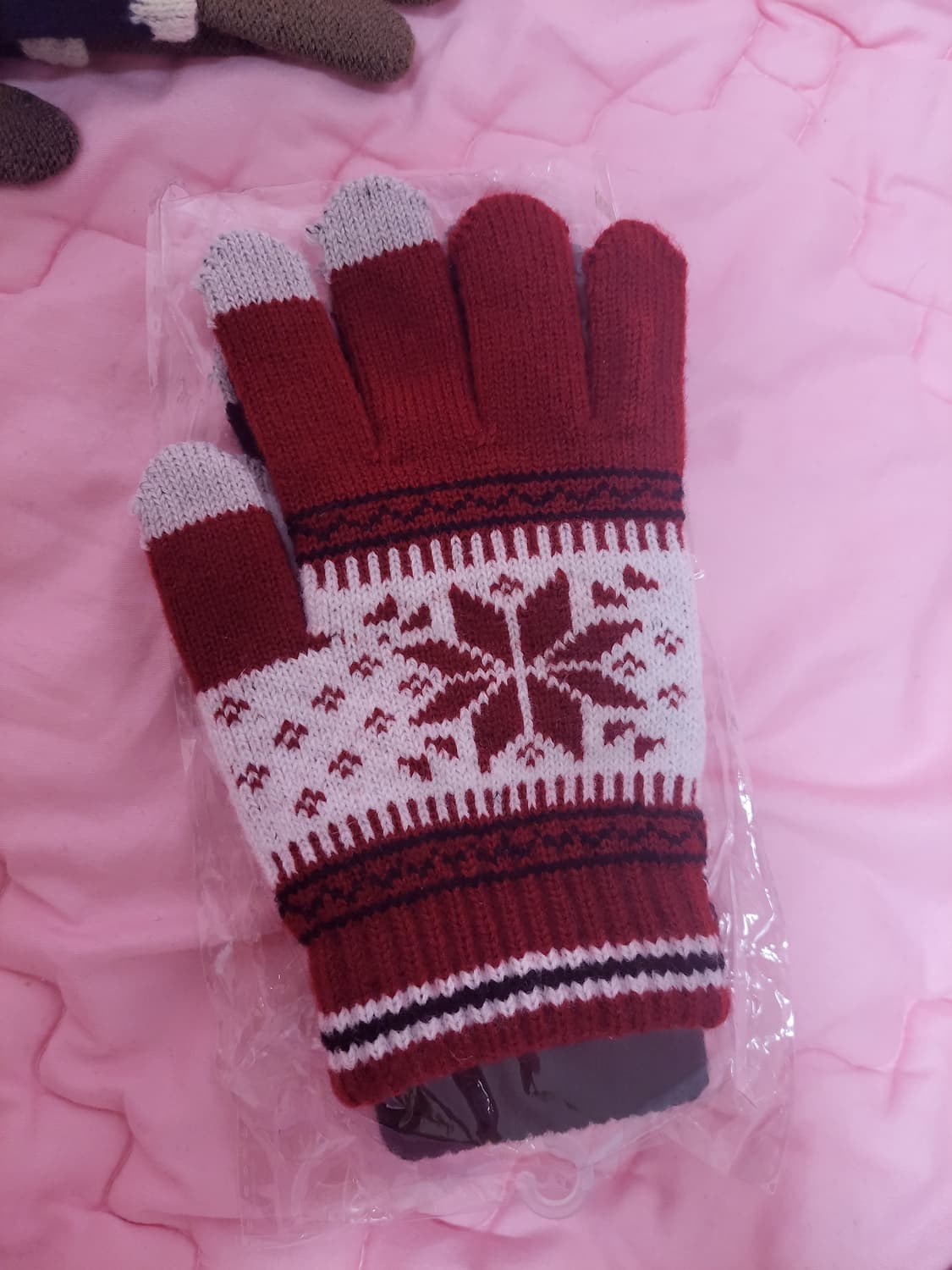 급처새상품!1500원 니트 커플 장갑 스마트폰터치가능 톰브라운,구찌 느낌 상품이미지3
