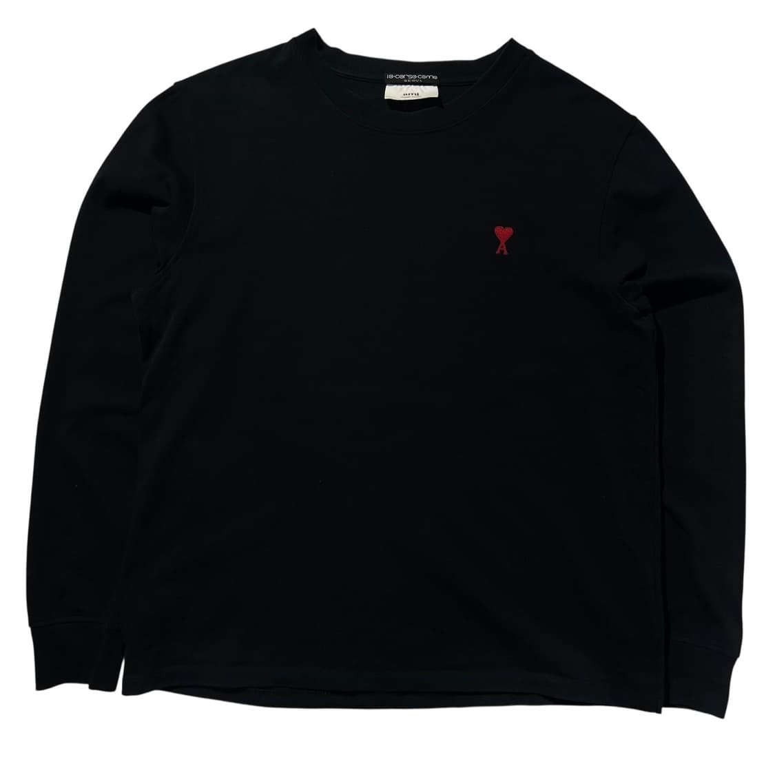 (매장판) AMI 아미 10 꼬르소 꼬모 롱슬리브 티셔츠 블랙 상품이미지1