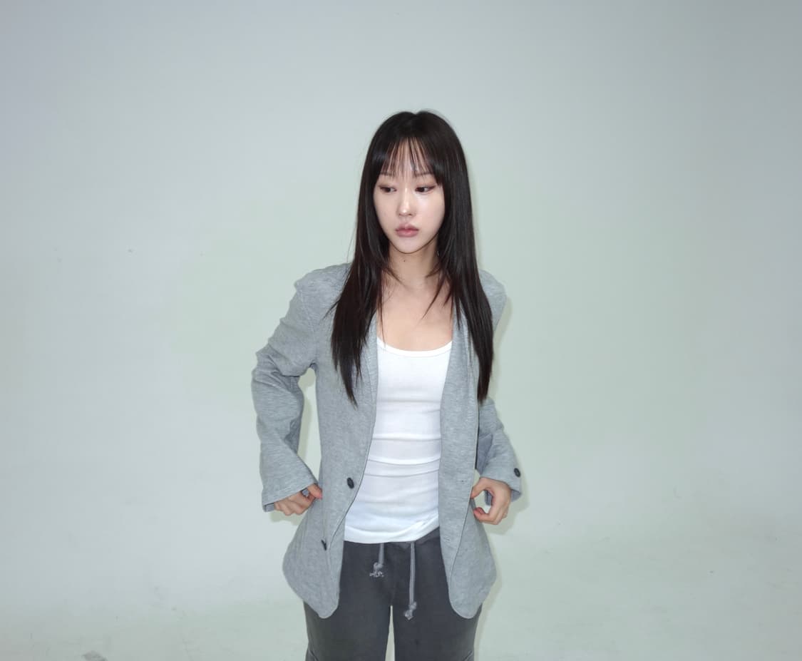 멜란지 슬림 자켓 상품이미지1