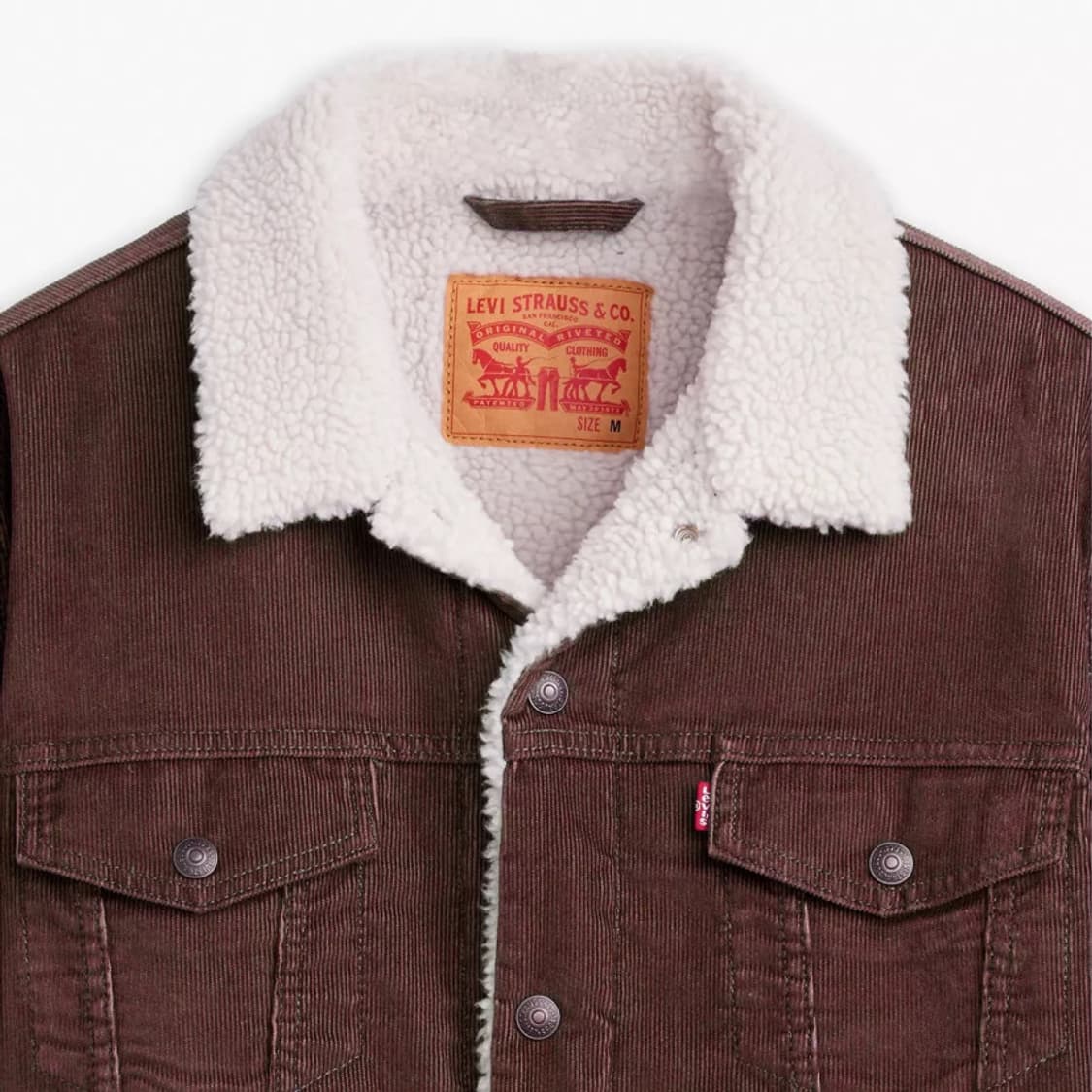리바이스 쉐르파 트러커 자켓 버건디 xl 상품이미지2