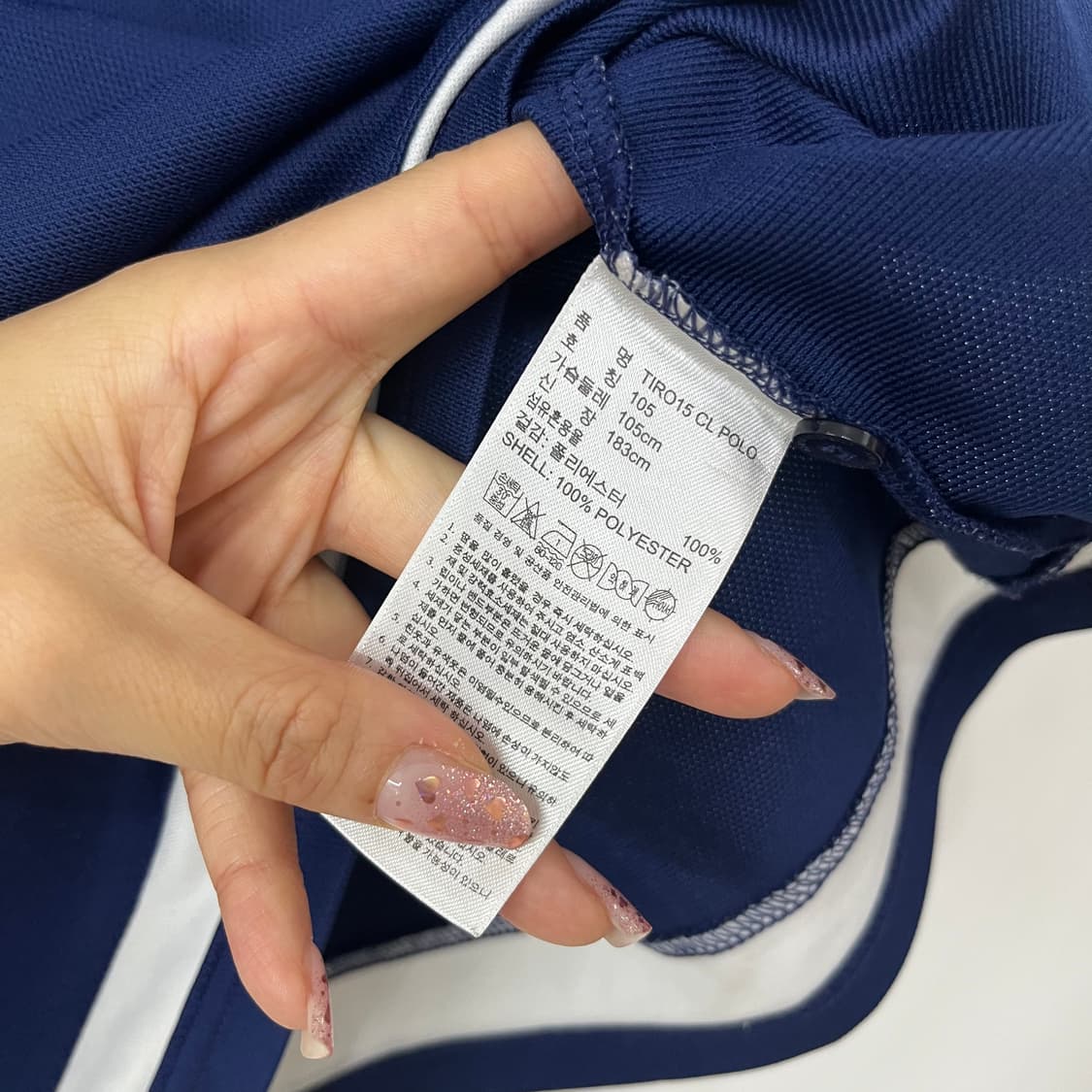 아디다스 네이비 삼선 카라 반팔 티셔츠 상품이미지6