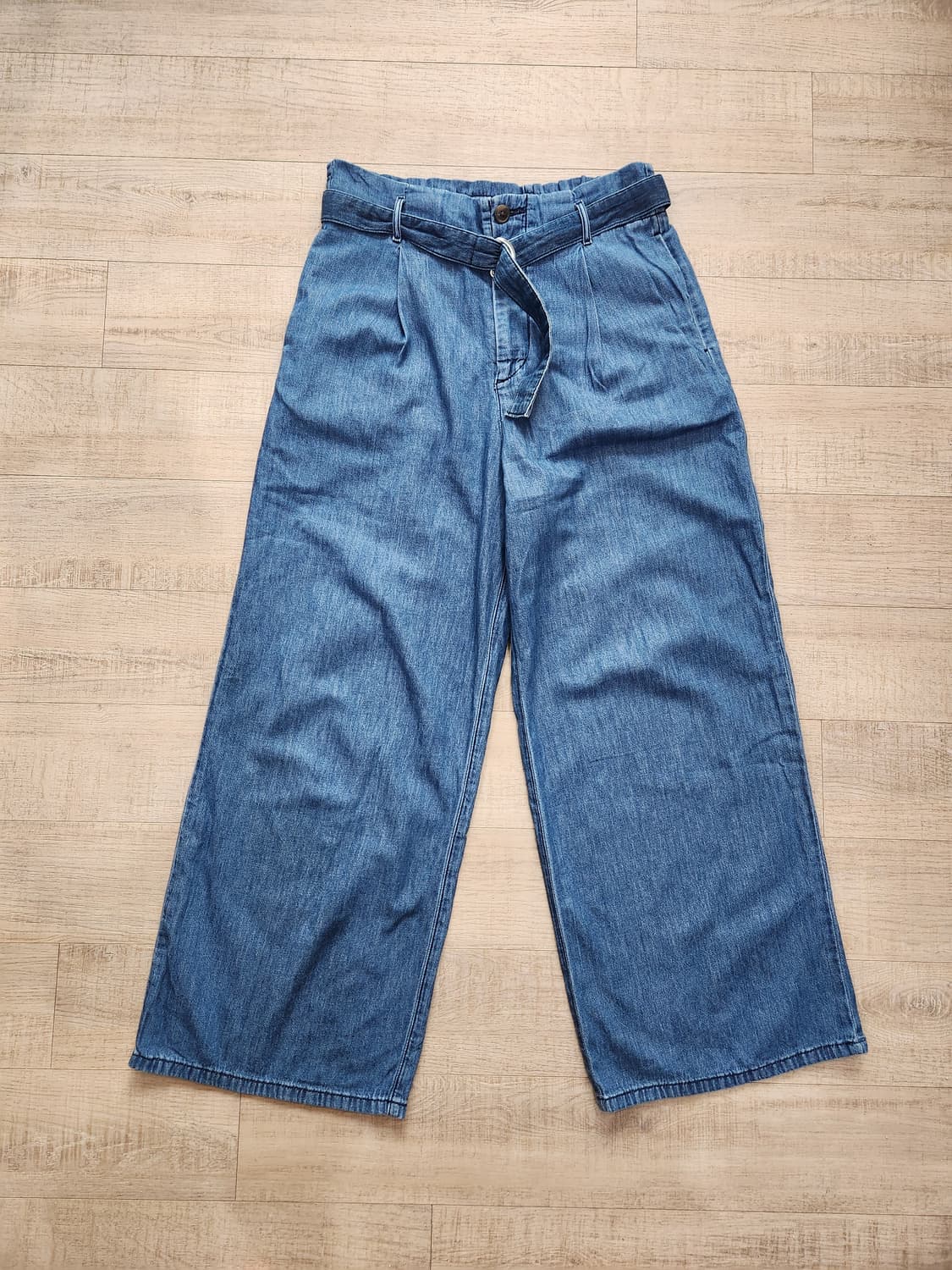 GU 와이드 벨트 데님 L 상품이미지2