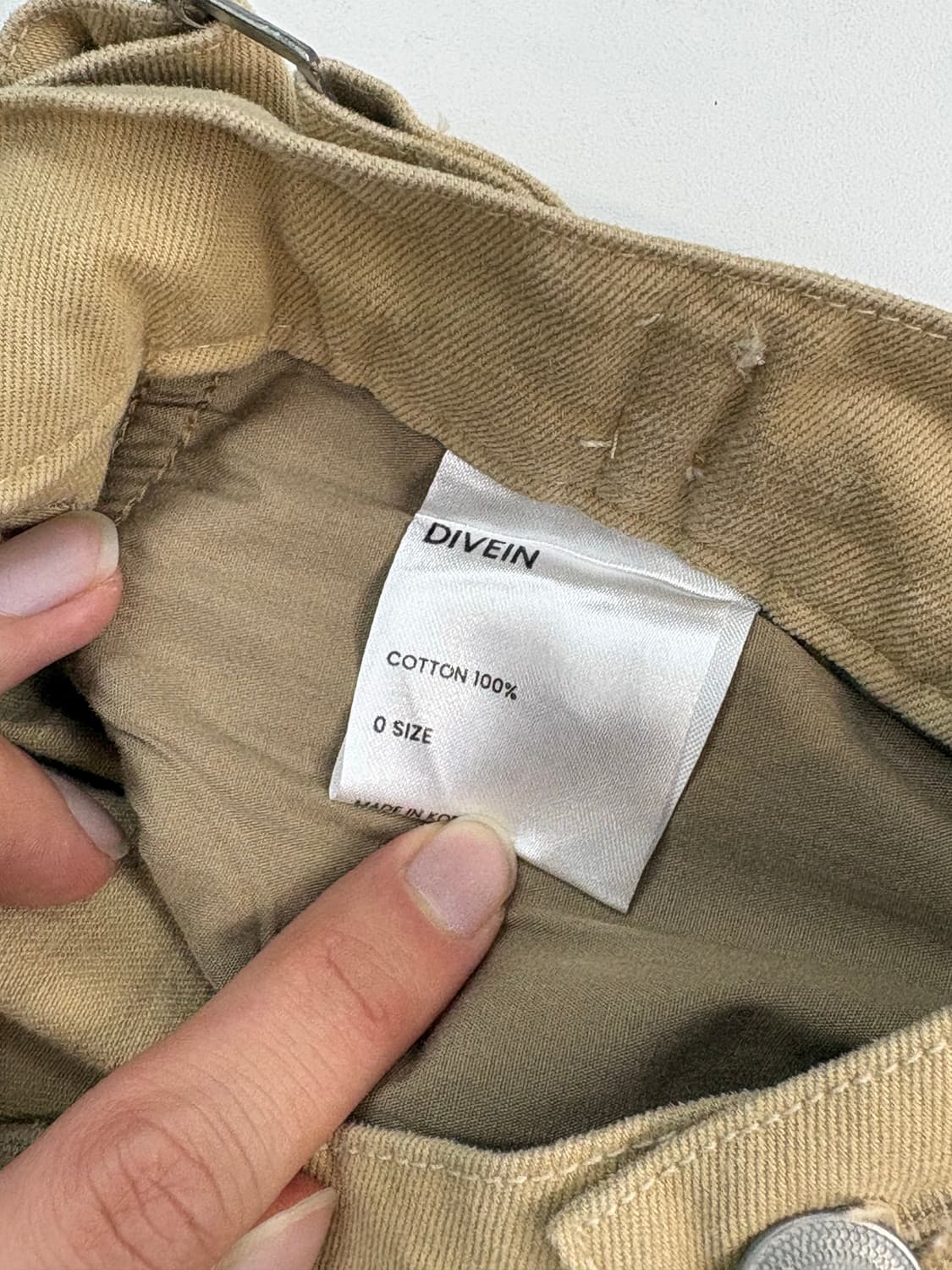 다이브인 와이드 치노팬츠 베이지 0사이즈 상품이미지6