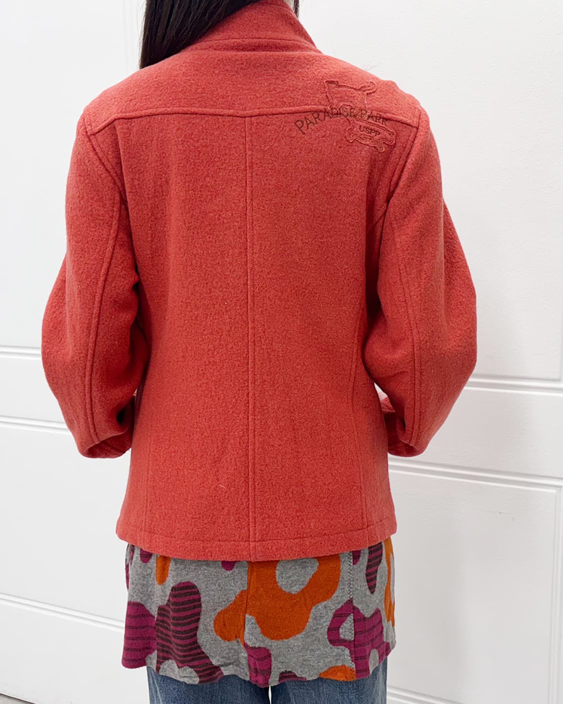 iyo오렌지 토글 하이넥 하프 코트 상품이미지2