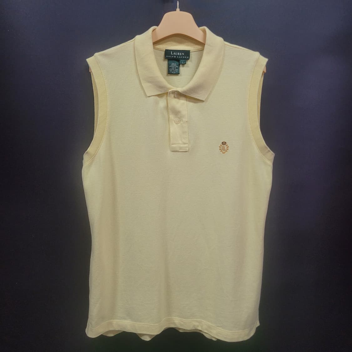 Ralph Lauren 랄프로렌 자수로고 슬리브리스 나시 셔츠 상품이미지1