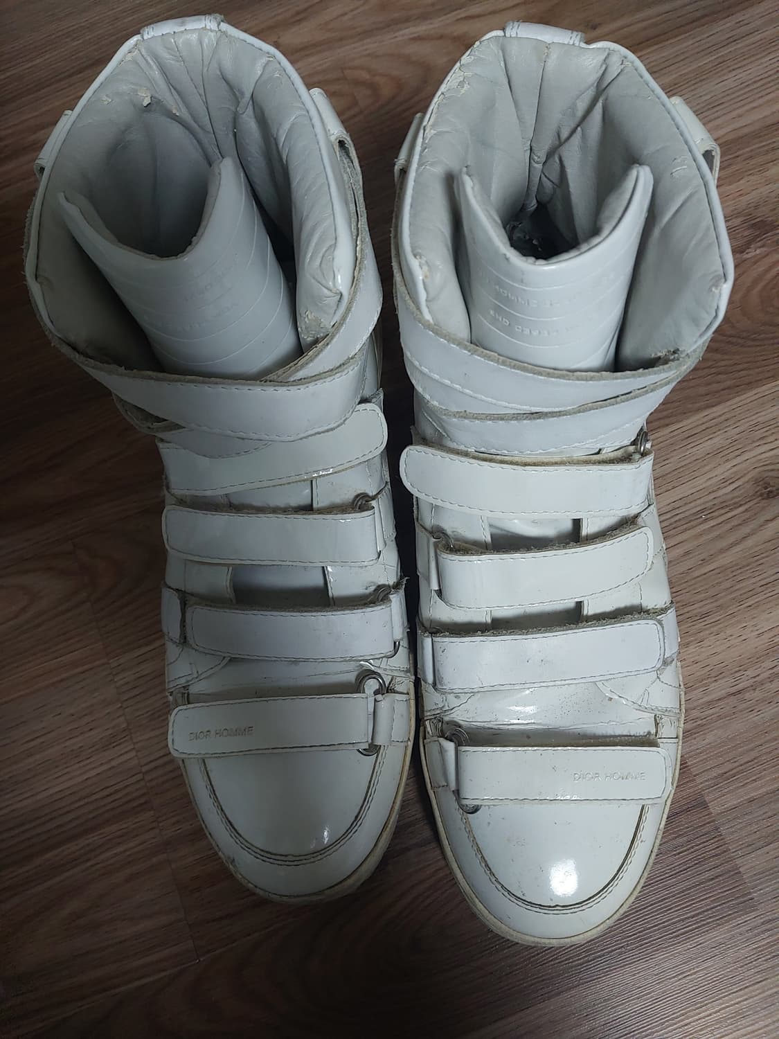 디올 옴므 AW08 화이트 벨크로 하이탑 상품이미지1