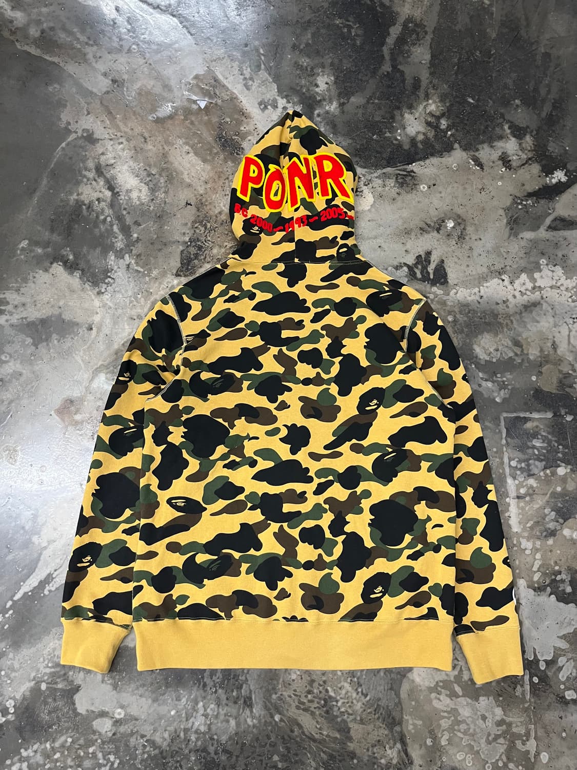 베이프 국내매장판 ponr 카모 후드집업 2XL 상품이미지2