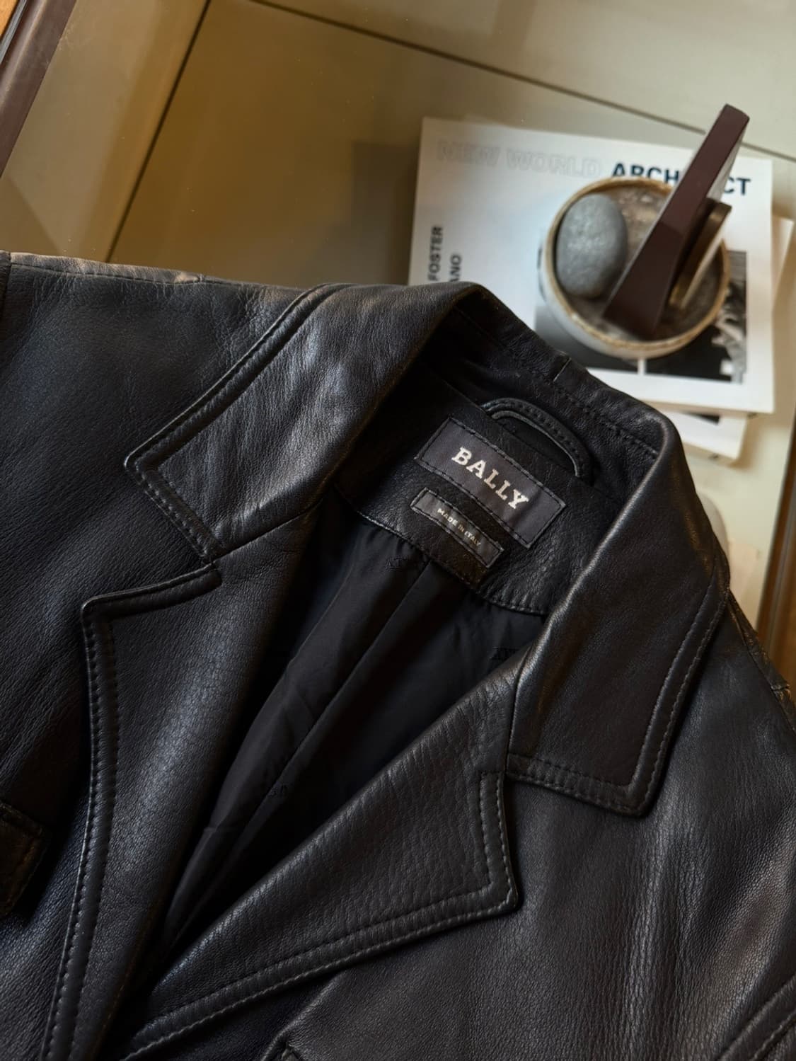 발리 레더 테일러드 자켓 66~77 상품이미지10