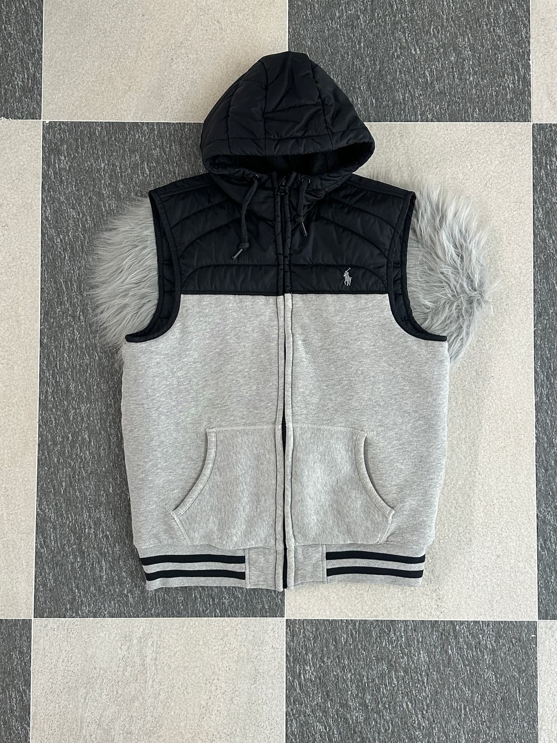 폴로 랄프로렌 패브릭믹스 후드 베스트 상품이미지1