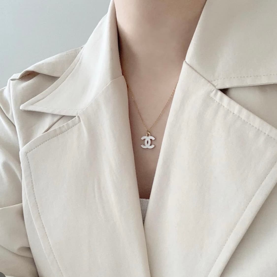 샤넬 빈티지 단추 목걸이 상품이미지2