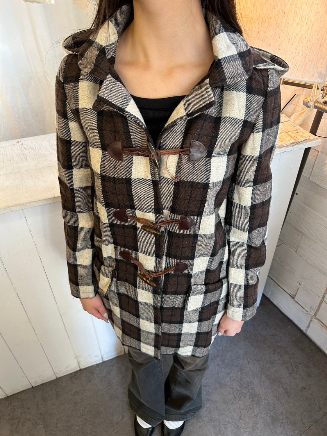 APC 체크 코트 상품이미지1