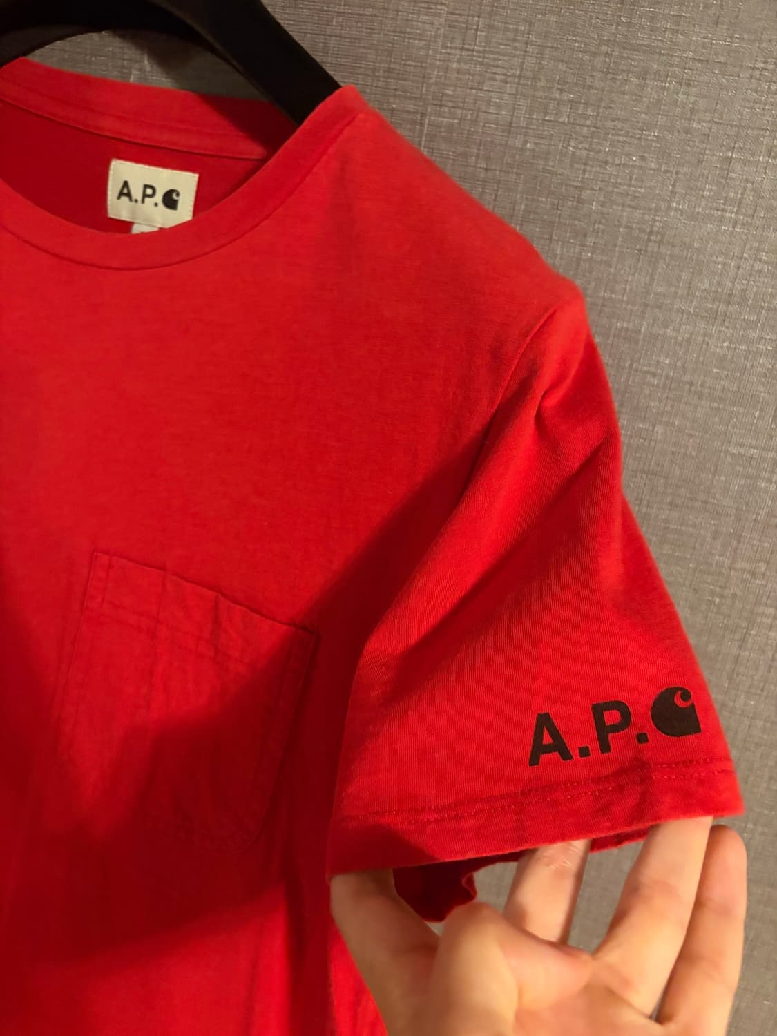 A.P.C. x Carhartt Work T-Shirt Red S 상품이미지3