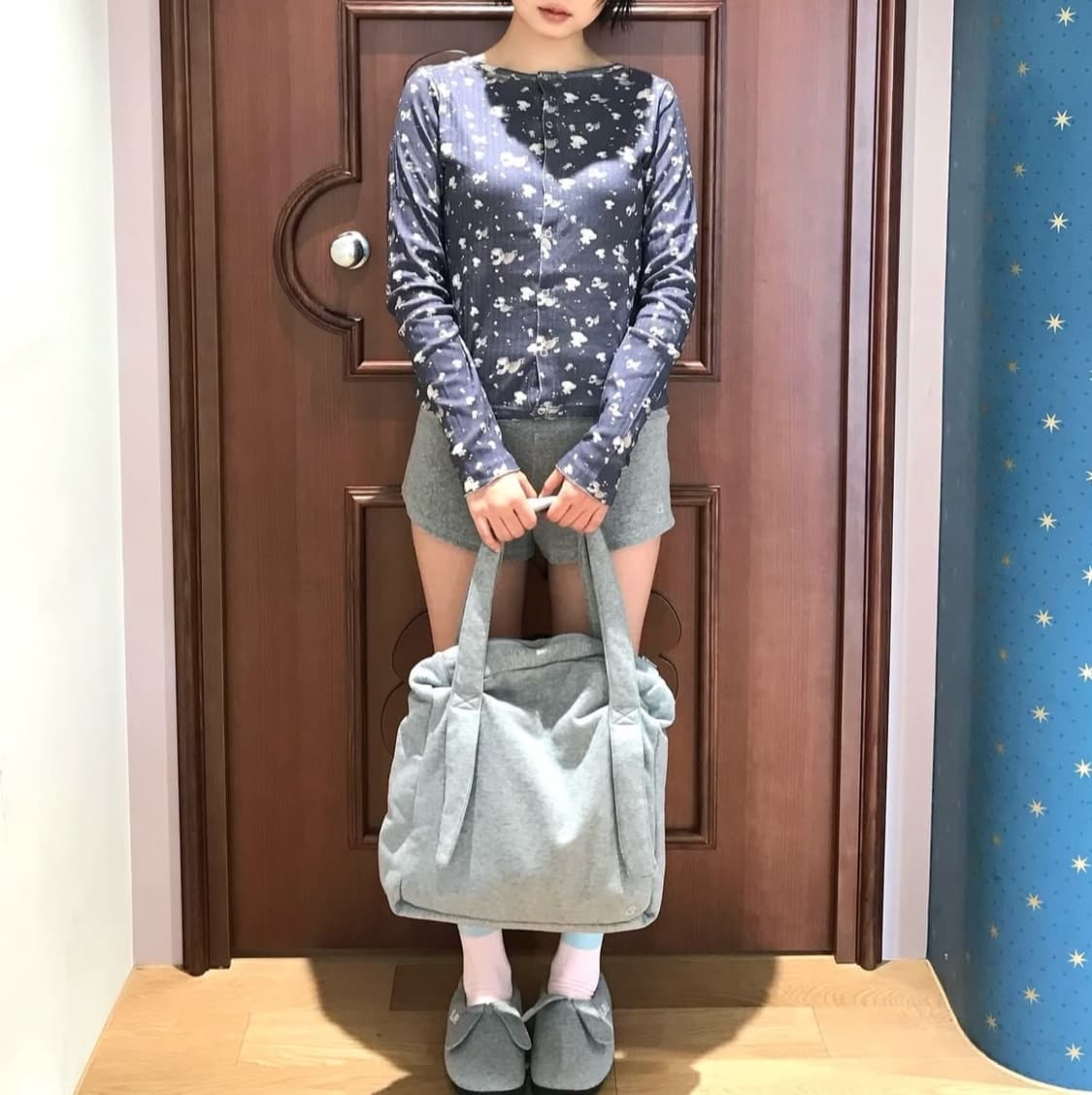 코이세이오 코튼 커들 롱슬리브 네이비 상품이미지9