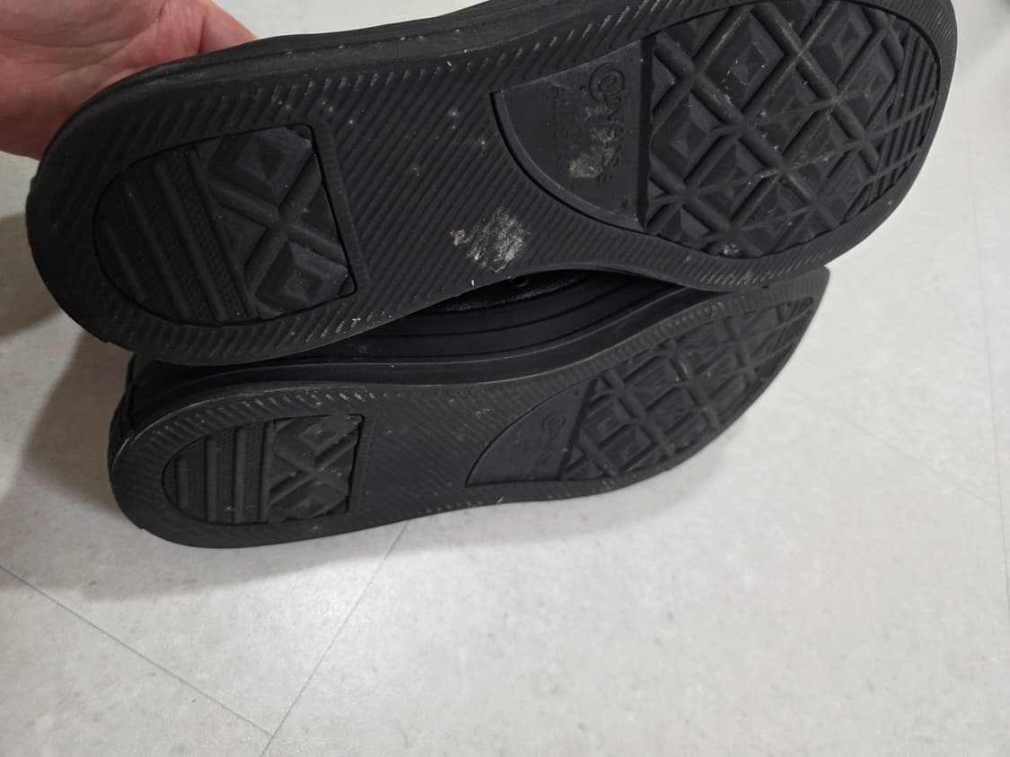 컨버스 블랙 레더 하이 스니커즈 300 상품이미지4