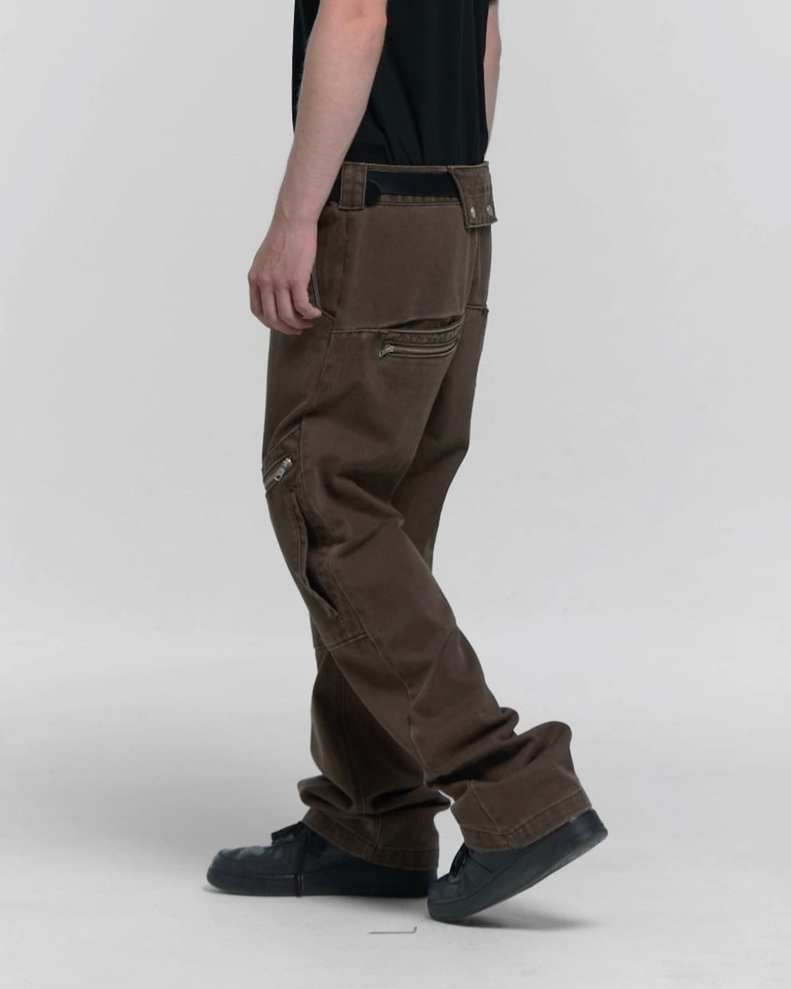 S) 플라스틱 프로덕트 리빌드 팬츠 브라운 상품이미지1