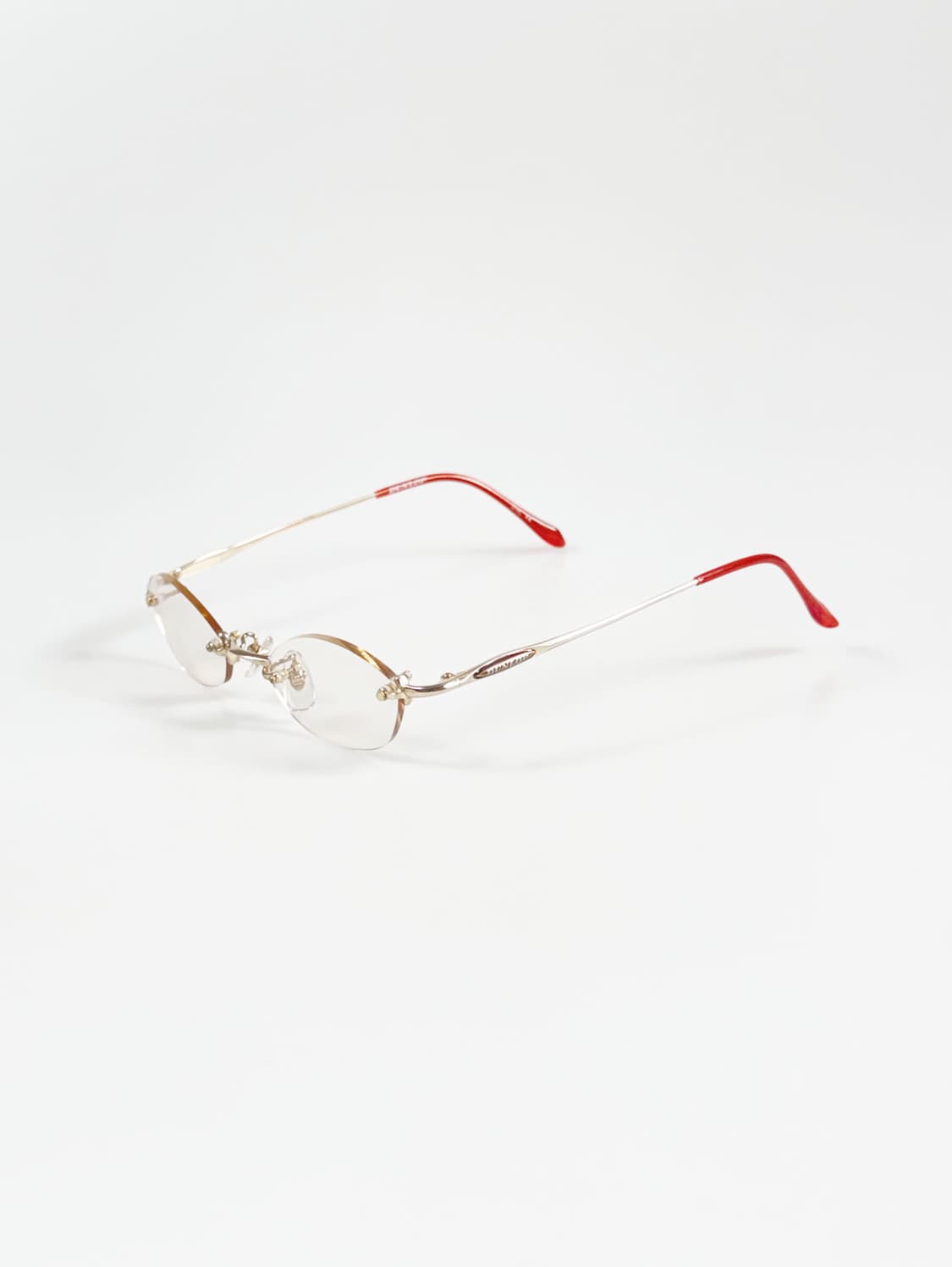 DUNLOP 골드 오벌 무테 메탈 프레임 빈티지 안경 상품이미지3