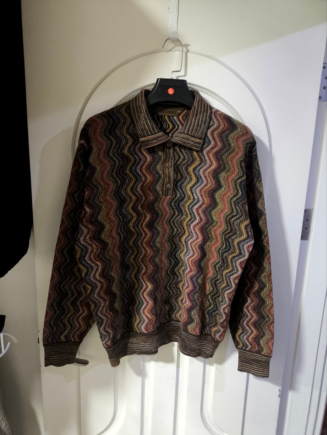 90's 마시모 패턴 니트 울 상품이미지1