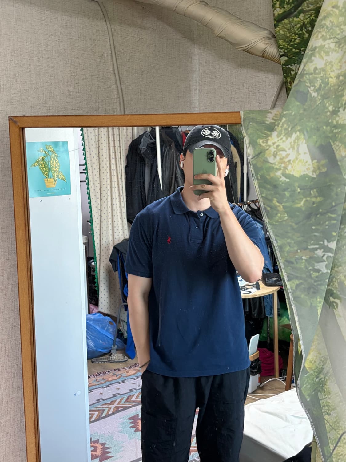 L) 폴로 랄프로렌 레드 포니 커스텀 슬림핏 카라티 네이비 상품이미지9