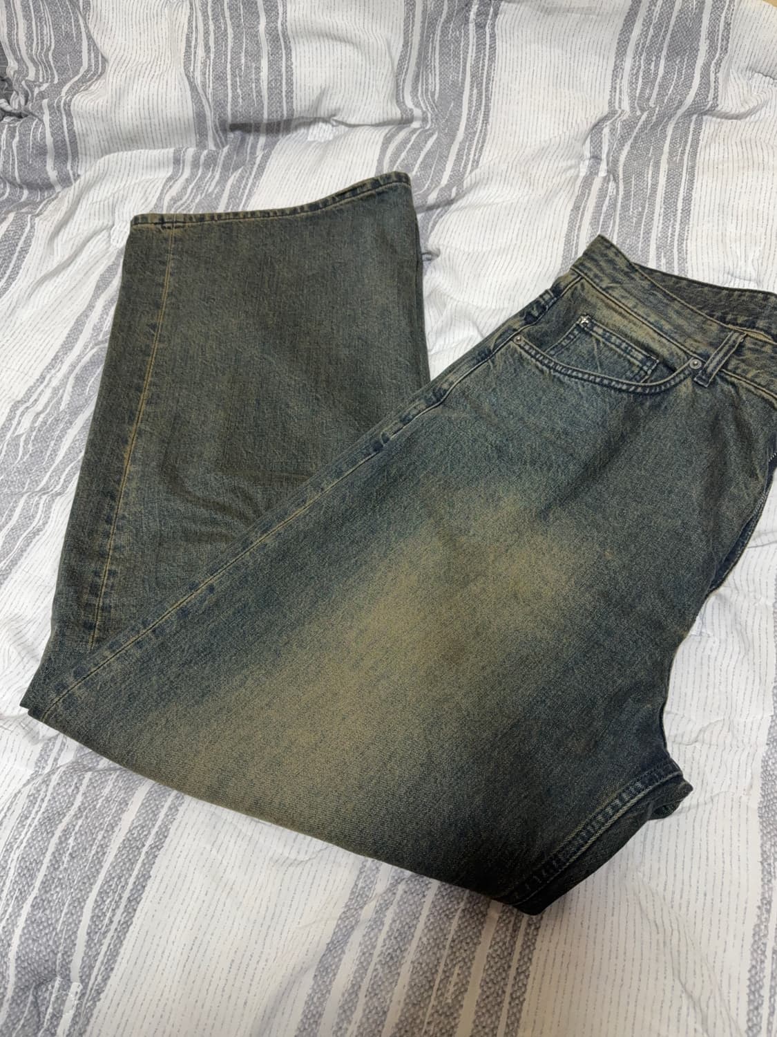 (34) 벨리에 트루 와이드 데님 팬츠 빈티지 인디고 상품이미지3