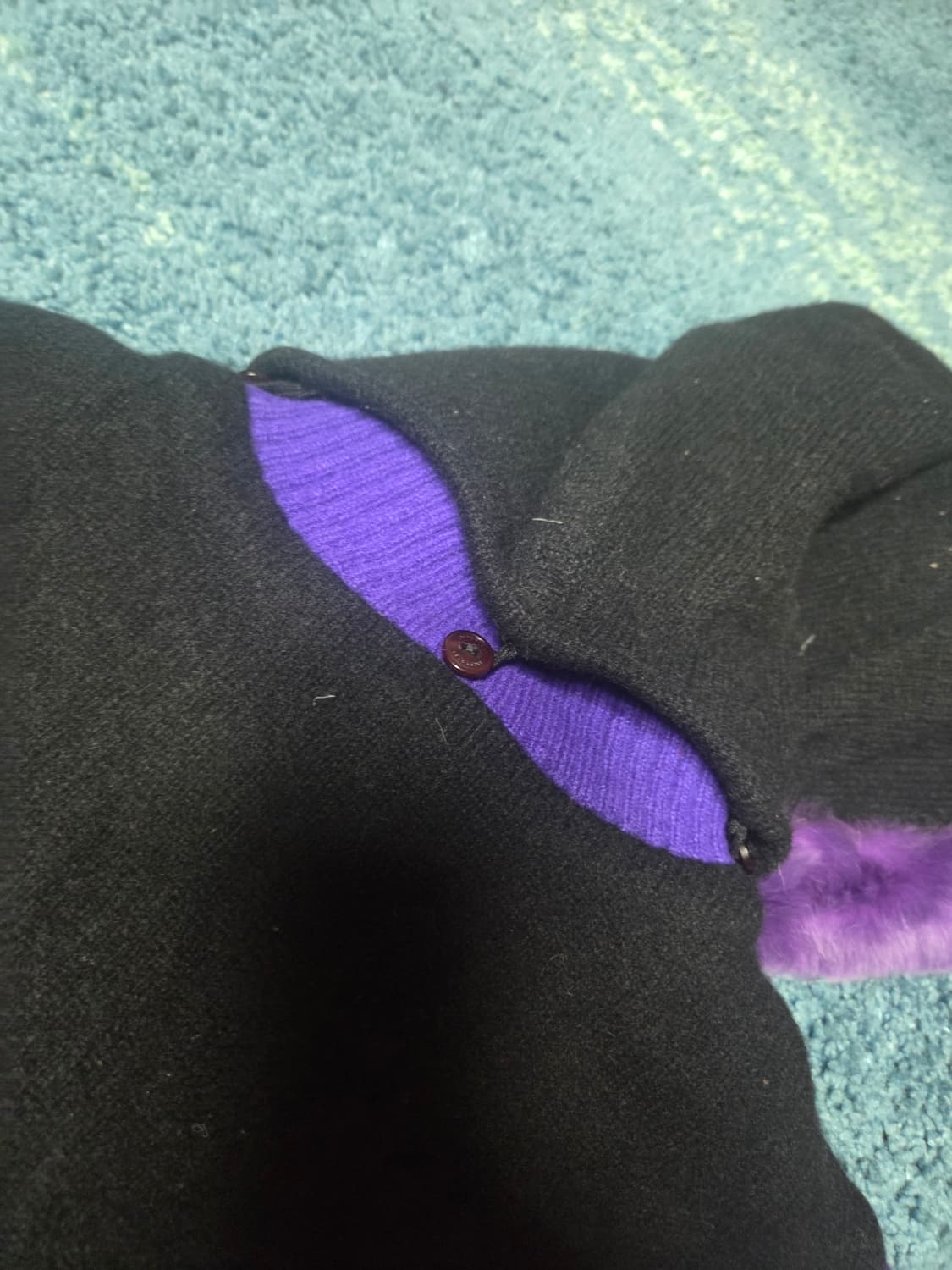 임페리얼 퍼 민소매자켓y2k 퍼플가이 보라돌이 간지95size 상품이미지5