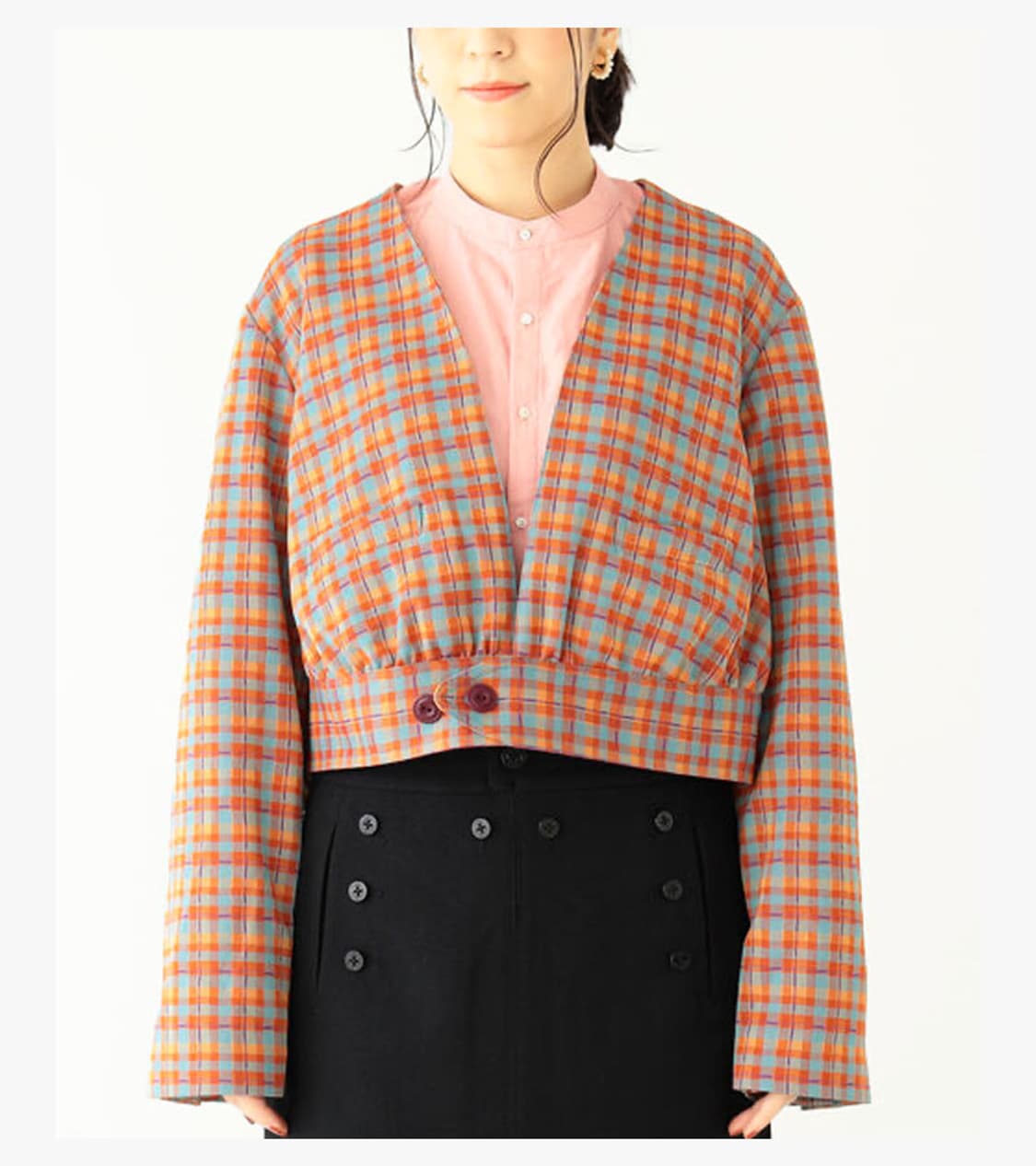 BEAMS BOY - JACQUARD SHORT JACKET 상품이미지2