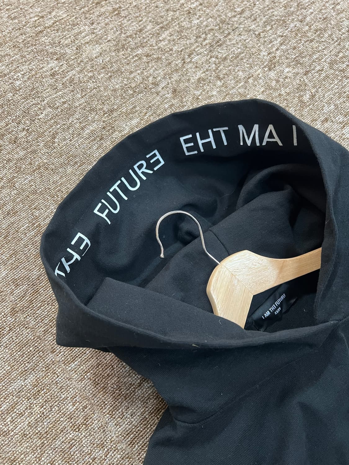 아이엠더퓨처 오버핏 후드티 블랙 상품이미지4