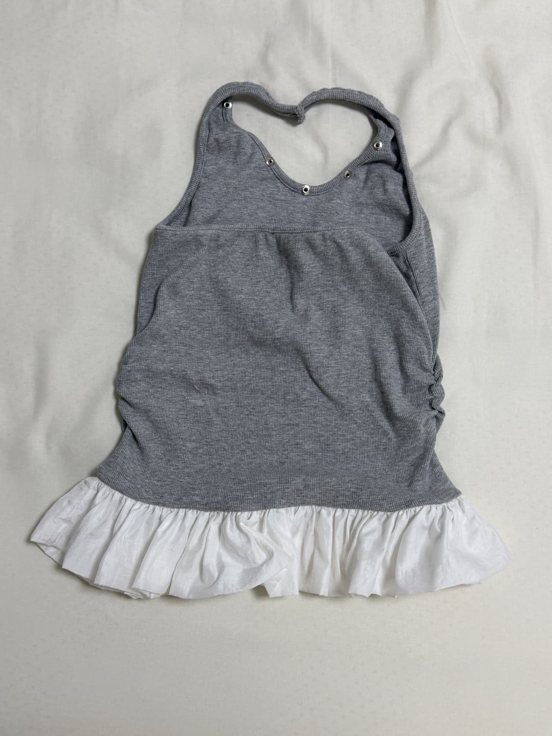 PETAL EDGE HALTER TOP - GREY 포에토 홀터넥 상품이미지5