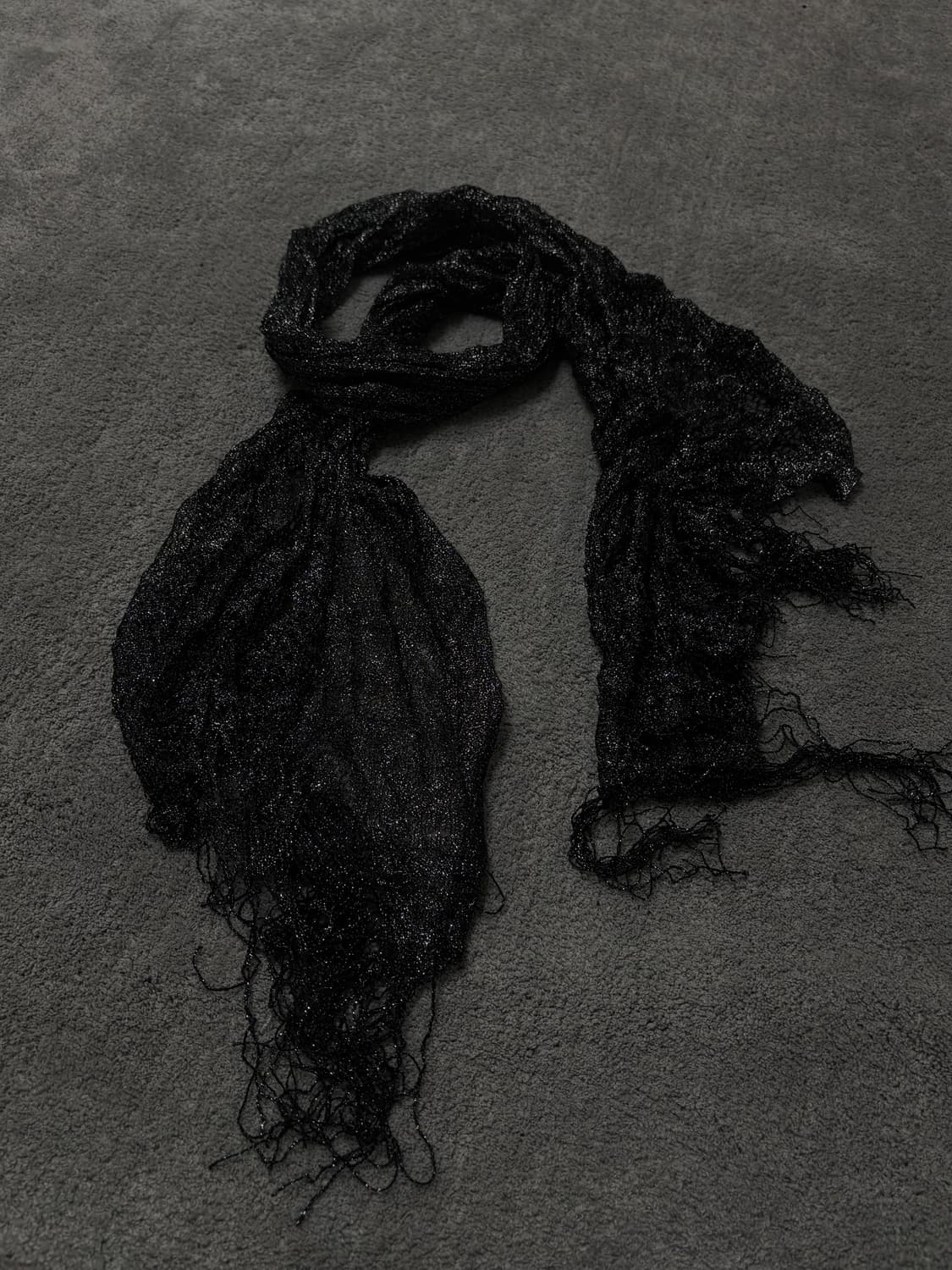 Vintage v-kei punk mood silver scarf 상품이미지3