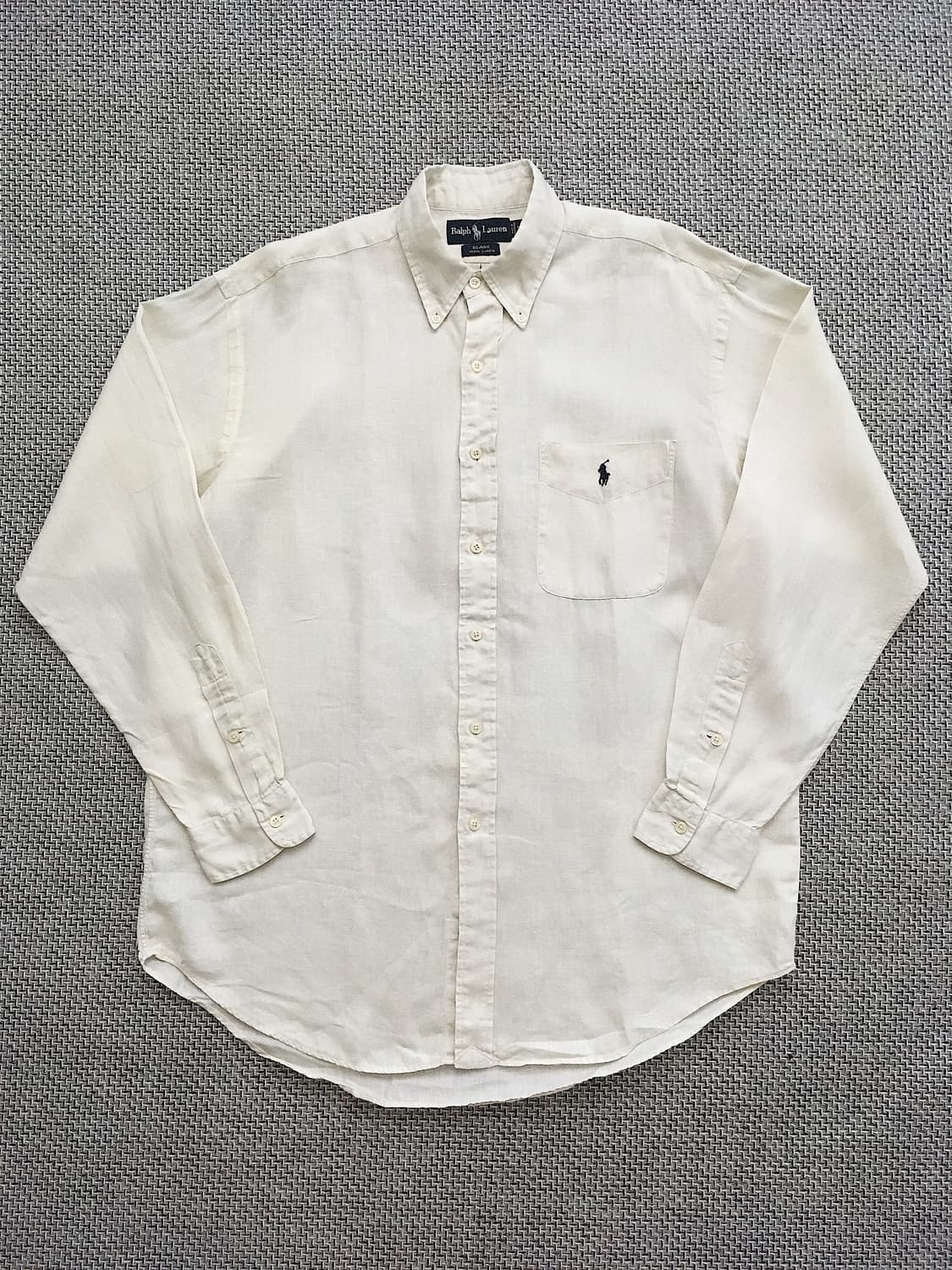 90s Ecru blaire 100% Linen shirts 상품이미지7