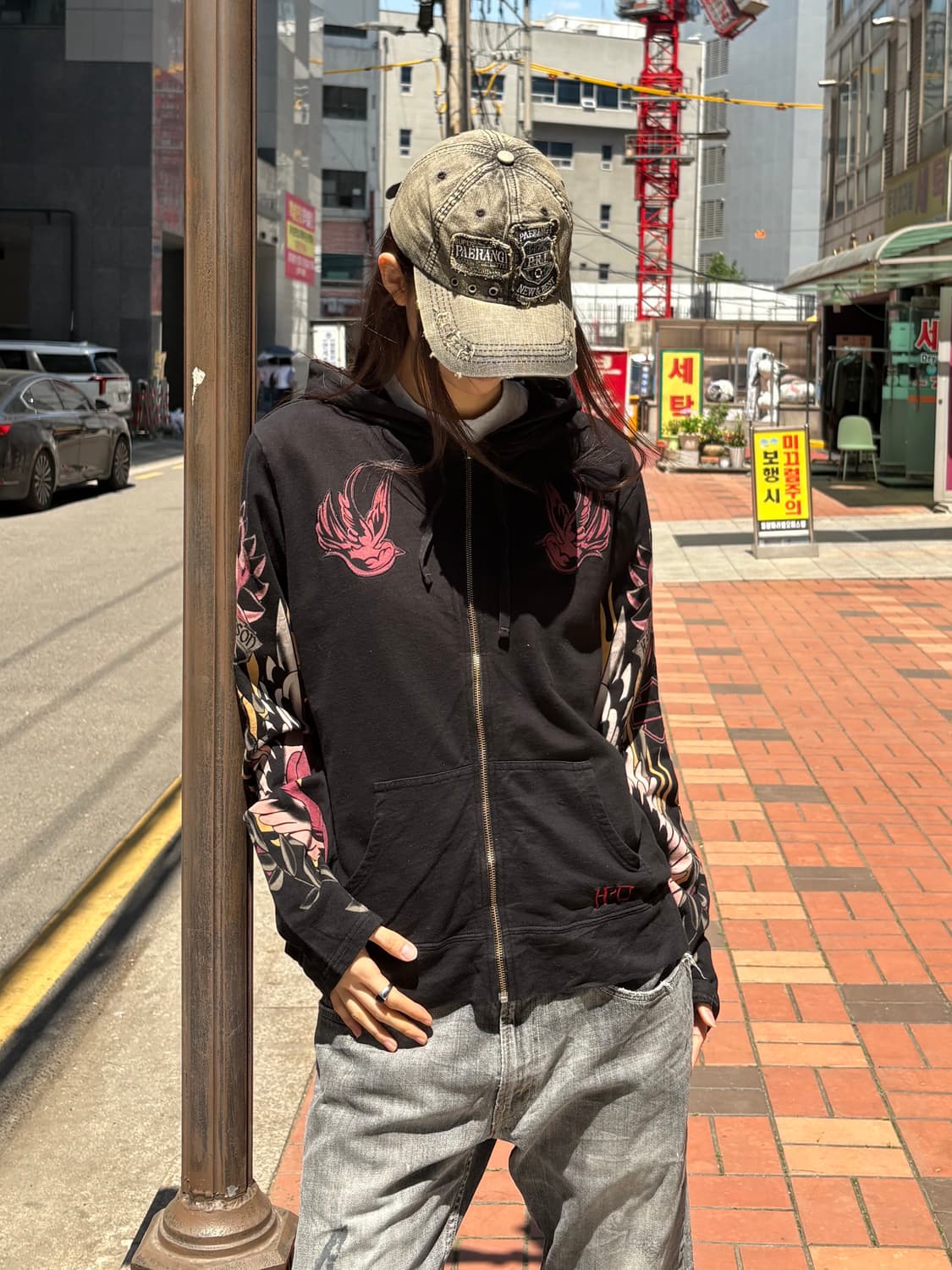 할리데이비슨 긴팔 프린팅 후드집업 상품이미지4