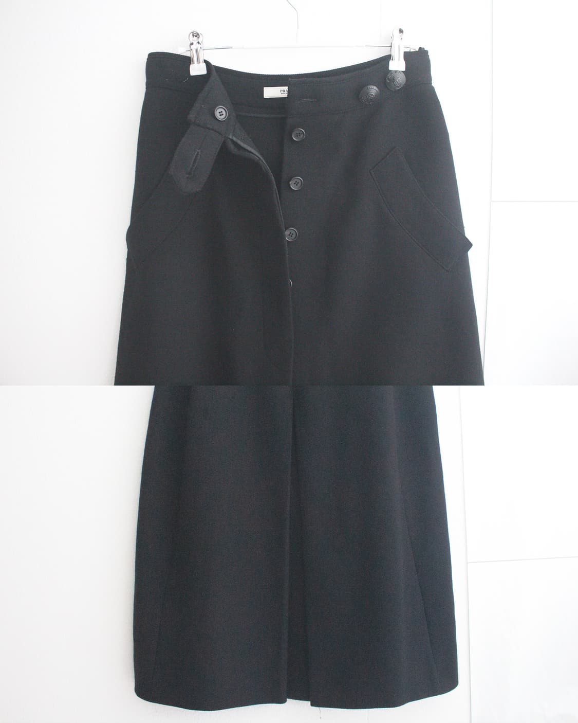 multi button one tuck wool skirt 상품이미지3
