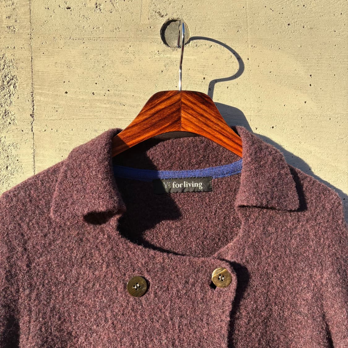 와이즈 포 리빙 요지야마모토 더블 브레스티드 바이올렛 가디건 상품이미지5