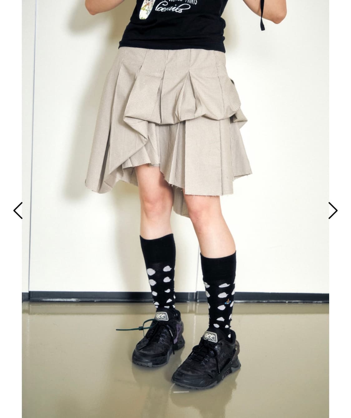 로레일즈 언발란스 플리츠 스커트 상품이미지2