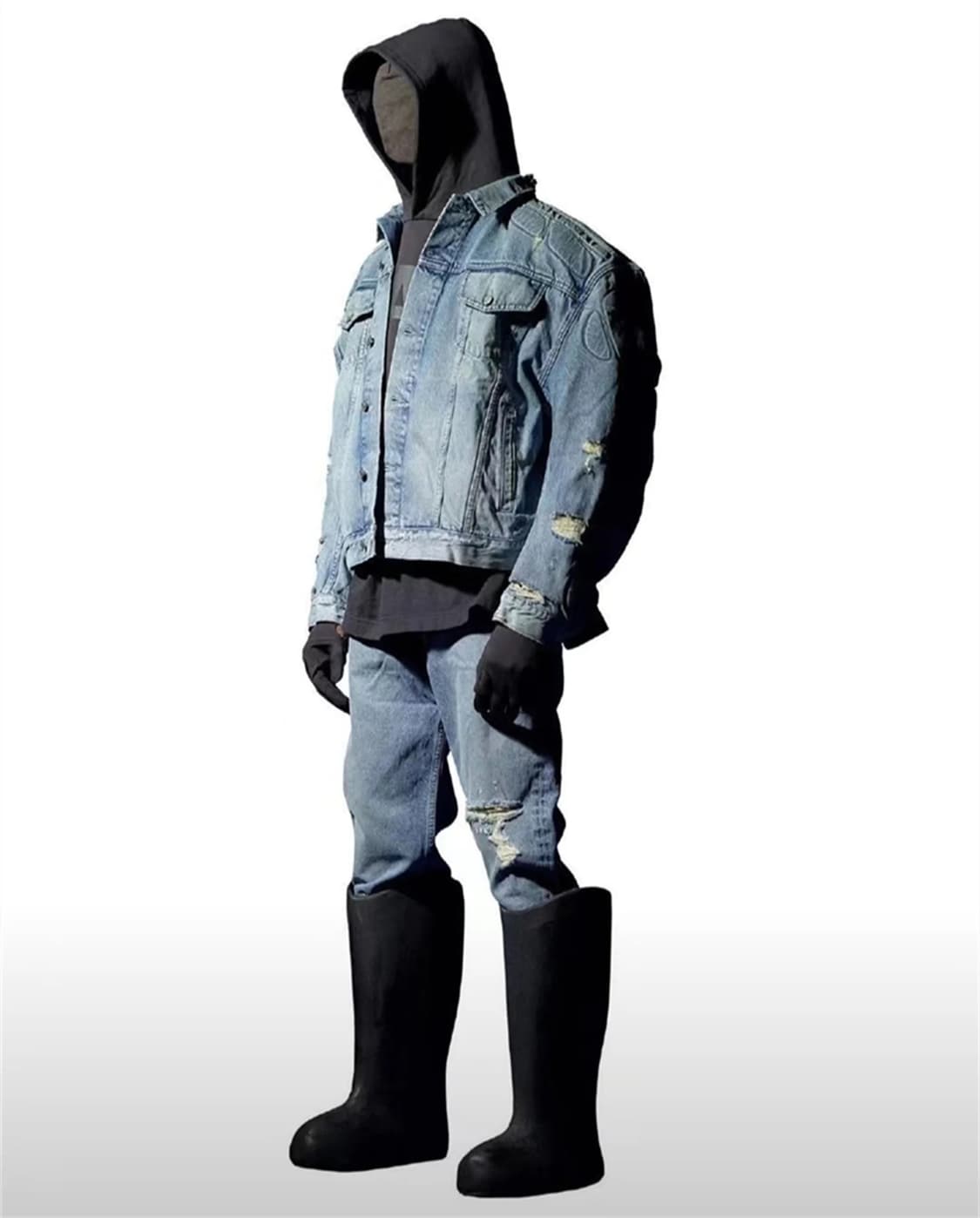 칸예 Yeezy Gap 모토 바이커 데님자켓 상품이미지1