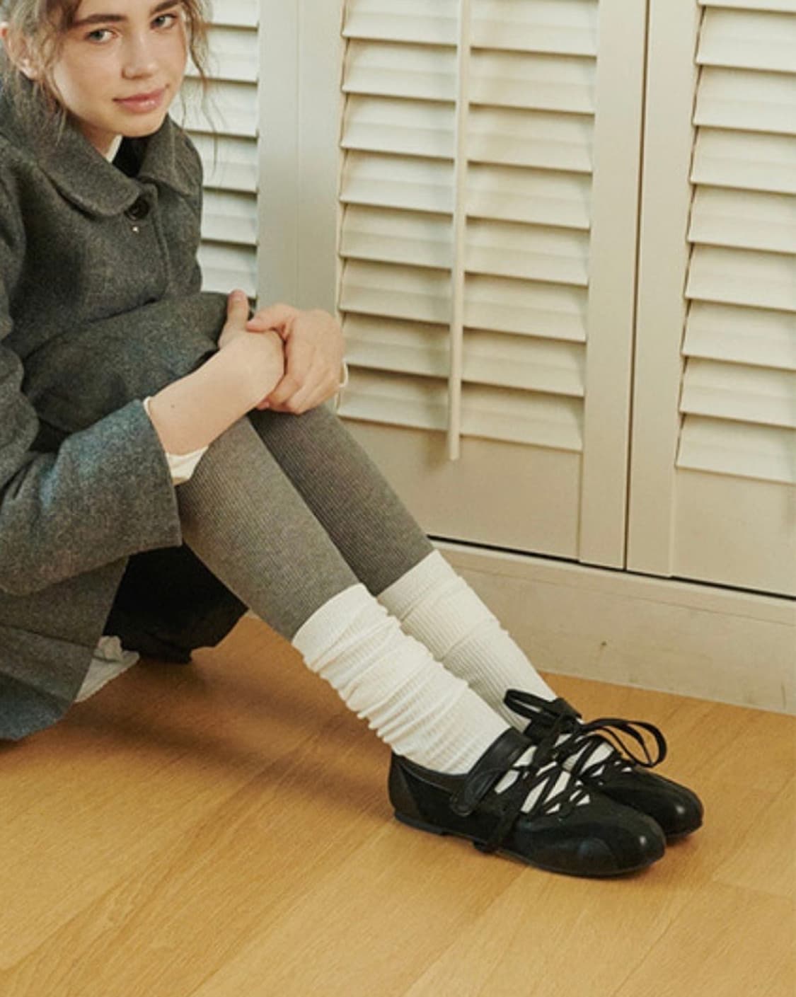 포른른 레이스 스트랩 메리제인 블랙 상품이미지1