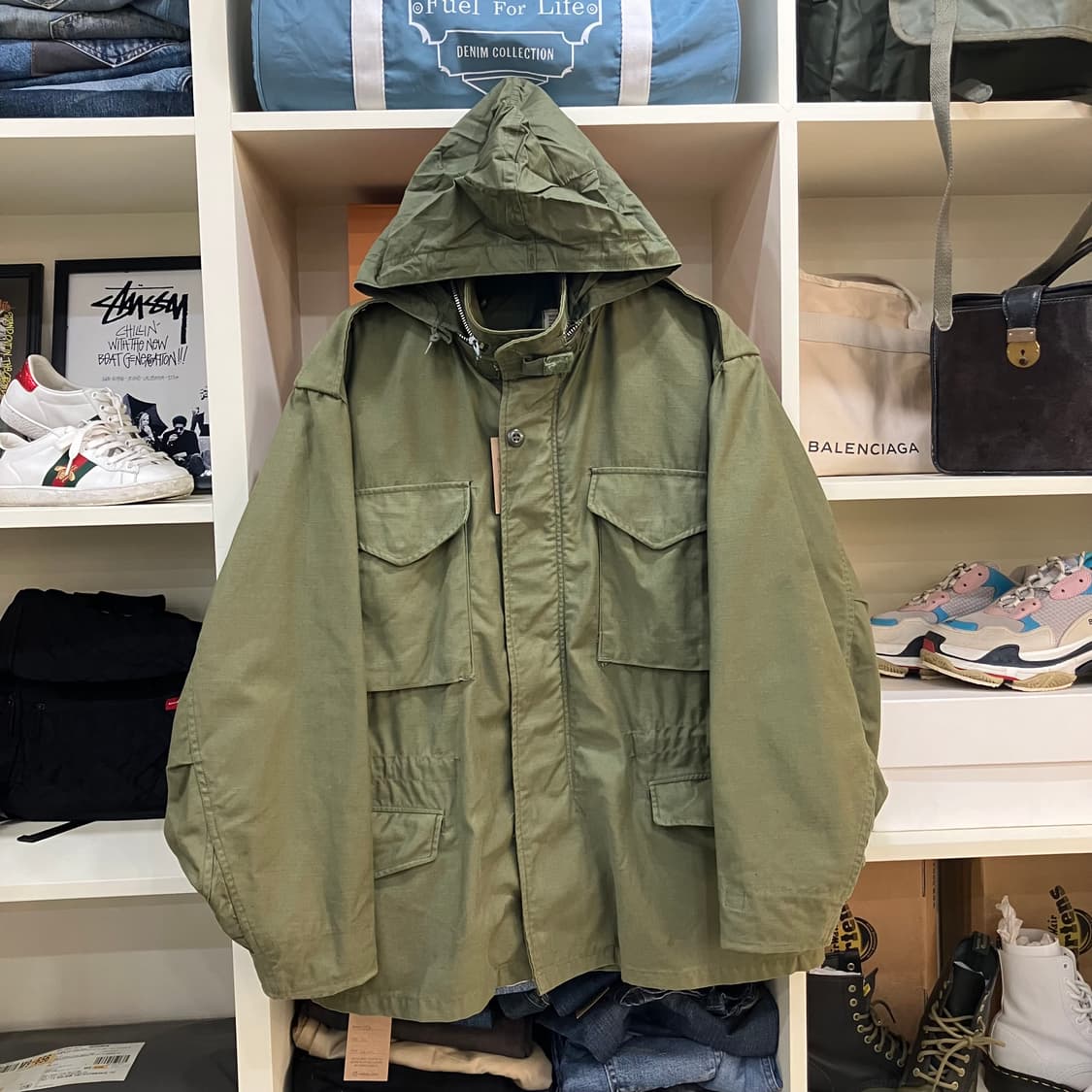 USA M-65 카키 필드 자켓 M 상품이미지2