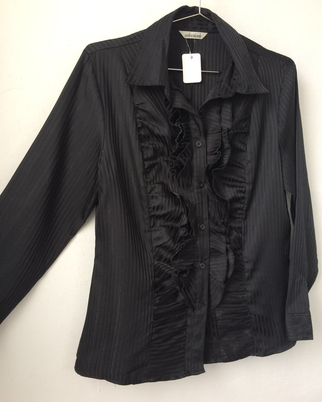 Frill point stirpe pattern shirt 상품이미지3