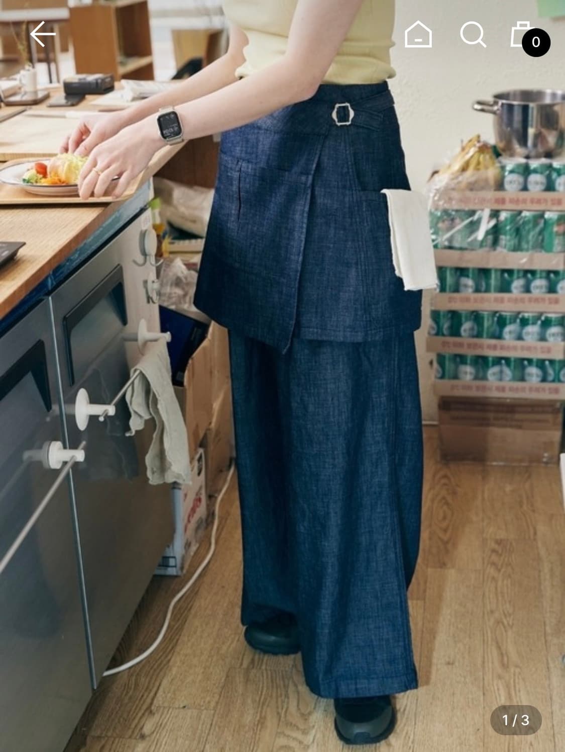 폴트 Mini denim wrap skirt ( 착용 x ) 상품이미지1