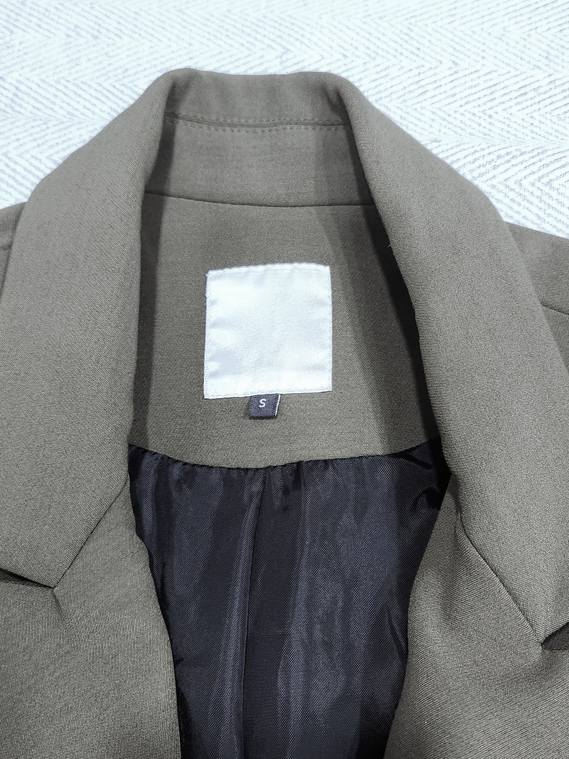 [S] LAP 랩 카키 더블 버튼 롱 코트 여성 S 상품이미지4