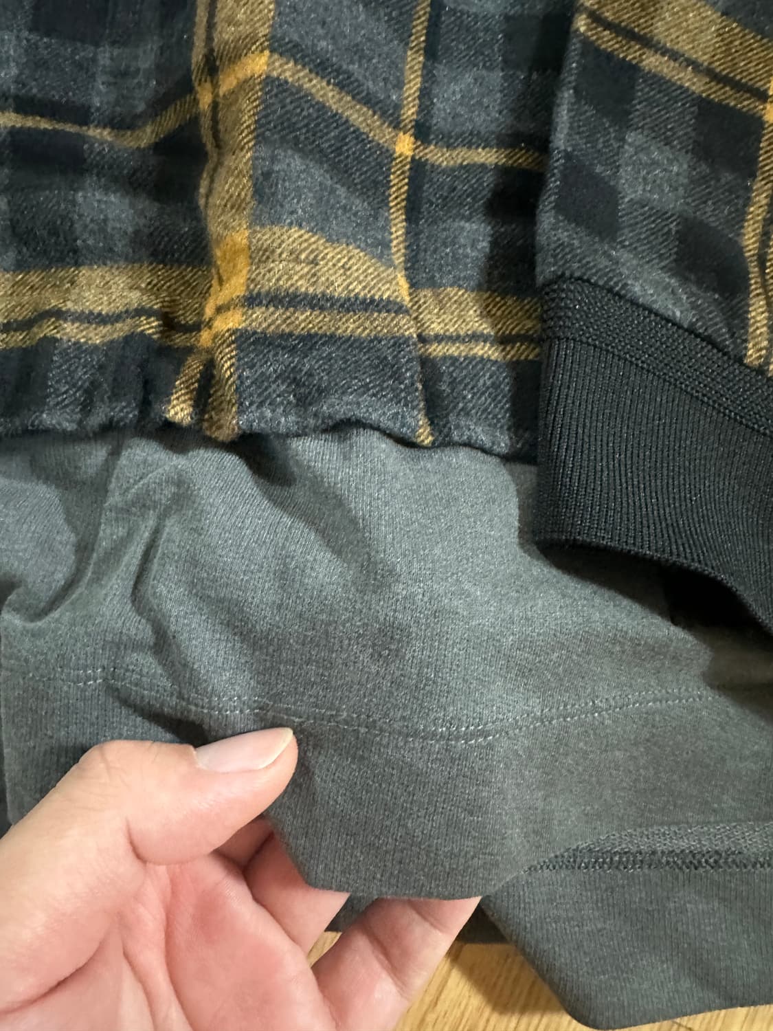 (50) 준지 플란넬 레이어드 맨투맨 상품이미지2