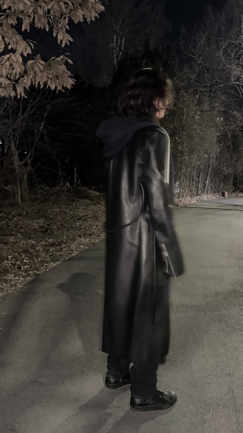 릭오웬스 클라우드 레더 롱코트 상품이미지2